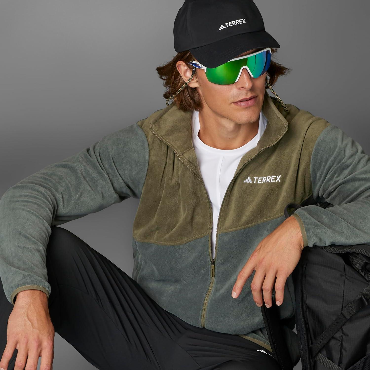image:imageadidas Mens Terrex Multi FullZip Fleece Hiking JacketIvyOlive Strata