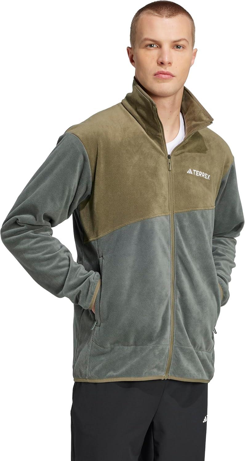 image:imageadidas Mens Terrex Multi FullZip Fleece Hiking JacketIvyOlive Strata