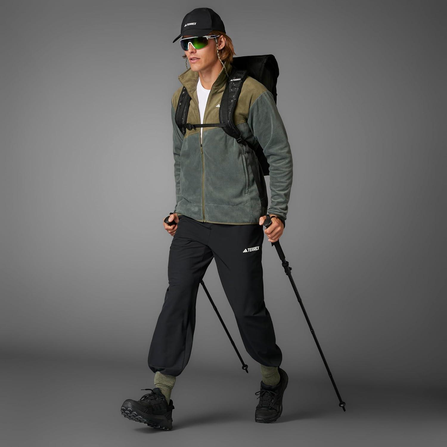 image:imageadidas Mens Terrex Multi FullZip Fleece Hiking JacketIvyOlive Strata