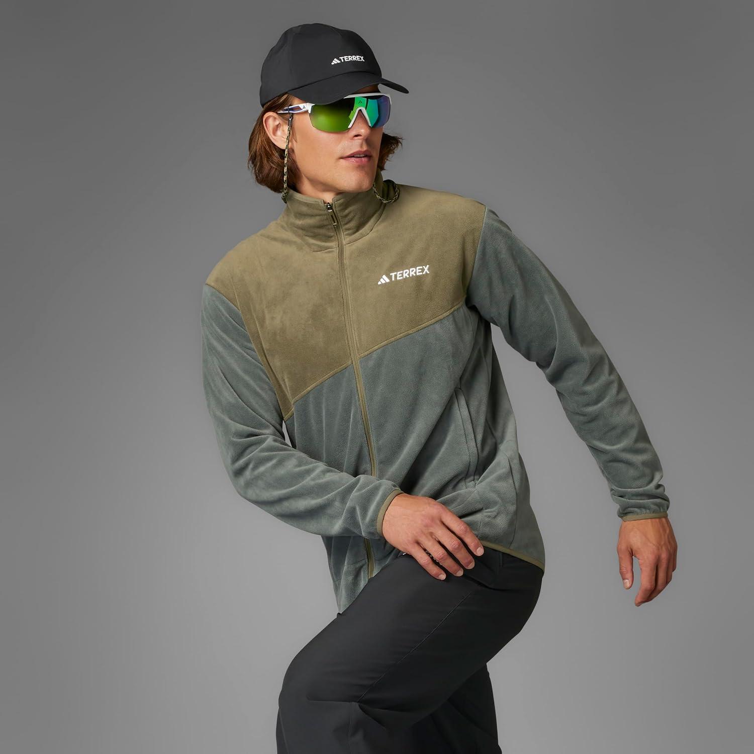 image:imageadidas Mens Terrex Multi FullZip Fleece Hiking JacketIvyOlive Strata