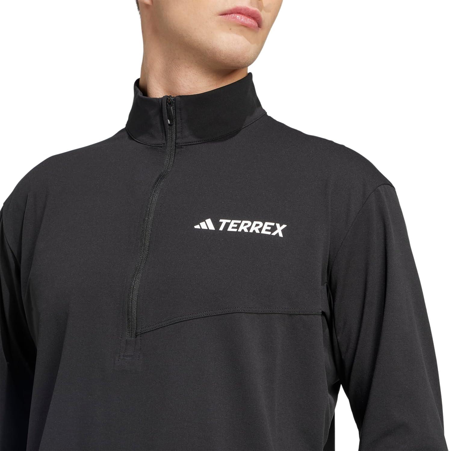 image:imageadidas Mens Terrex Multi HalfZip Long Sleeve Hiking TShirtBlack