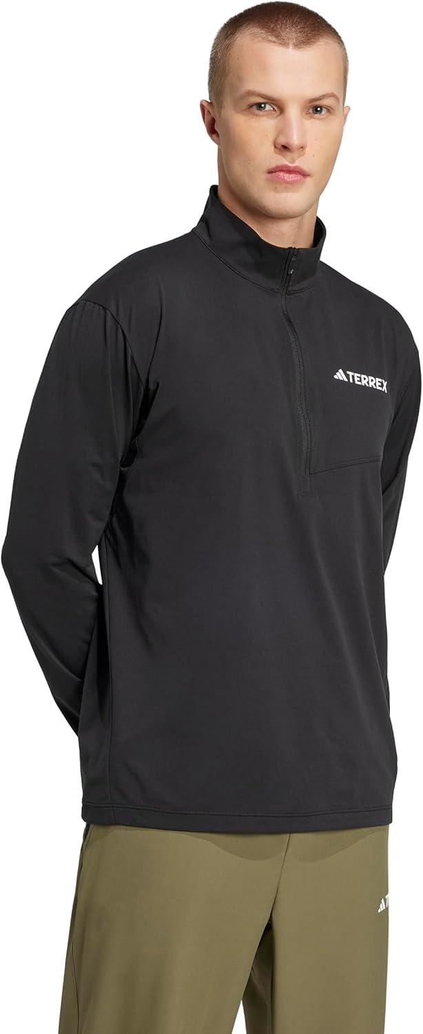 image:imageadidas Mens Terrex Multi HalfZip Long Sleeve Hiking TShirtBlack
