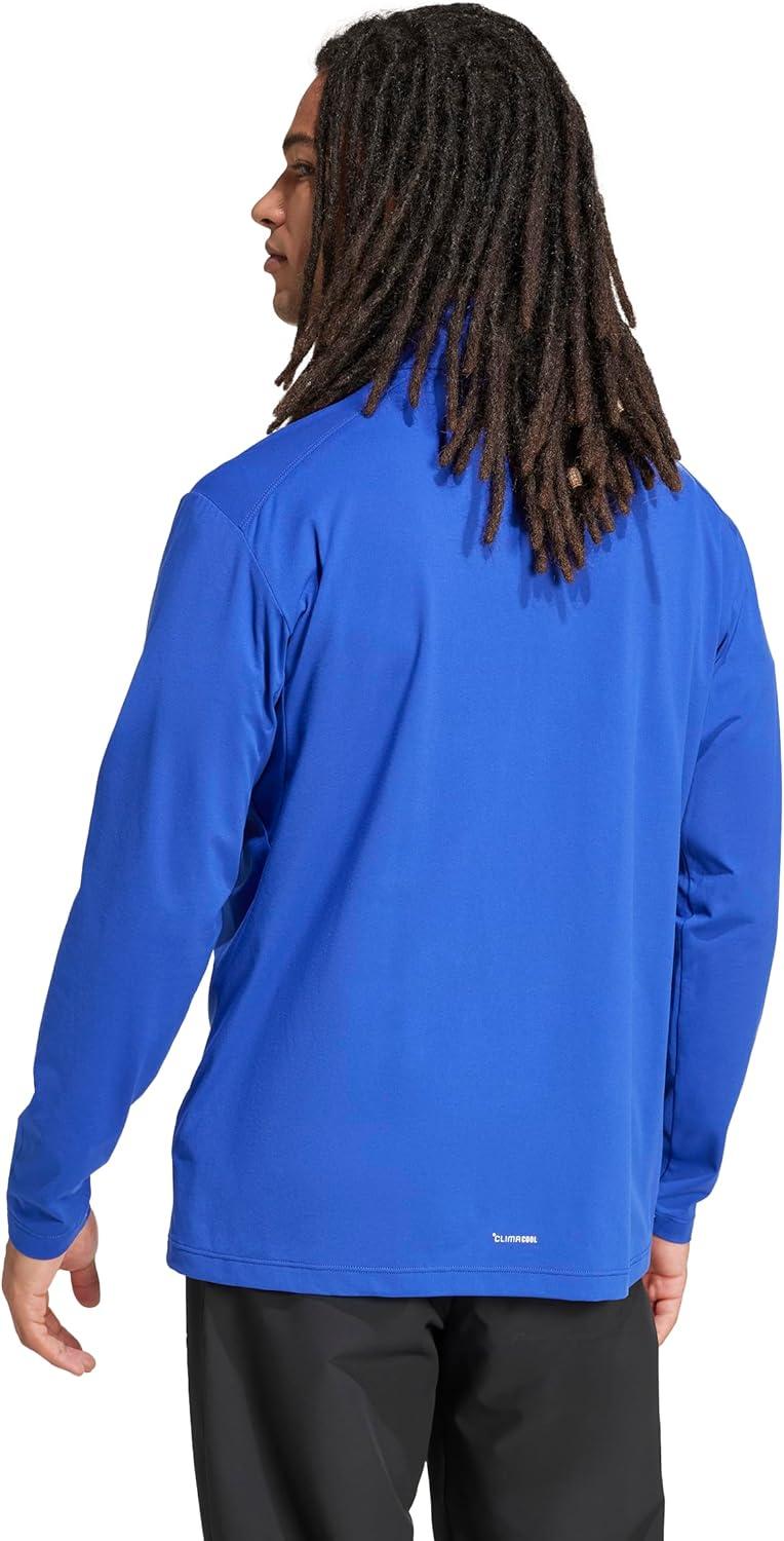image:imageadidas Mens Terrex Multi HalfZip Long Sleeve Hiking TShirtSemi Lucid Blue