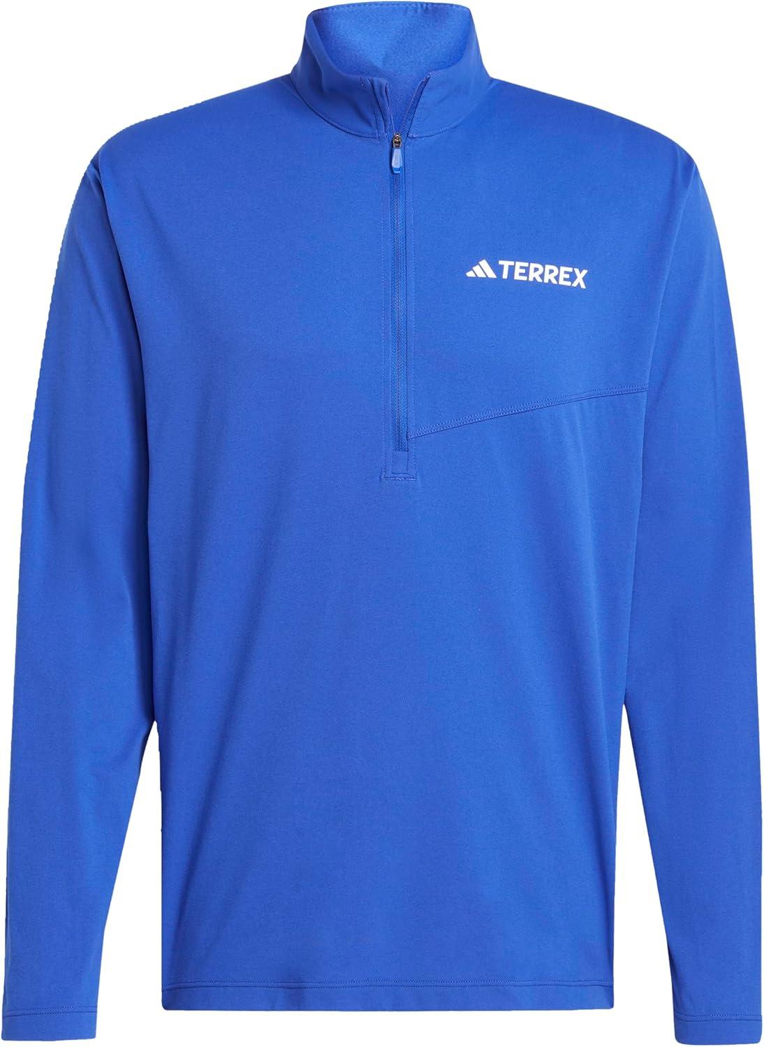 image:imageadidas Mens Terrex Multi HalfZip Long Sleeve Hiking TShirtSemi Lucid Blue