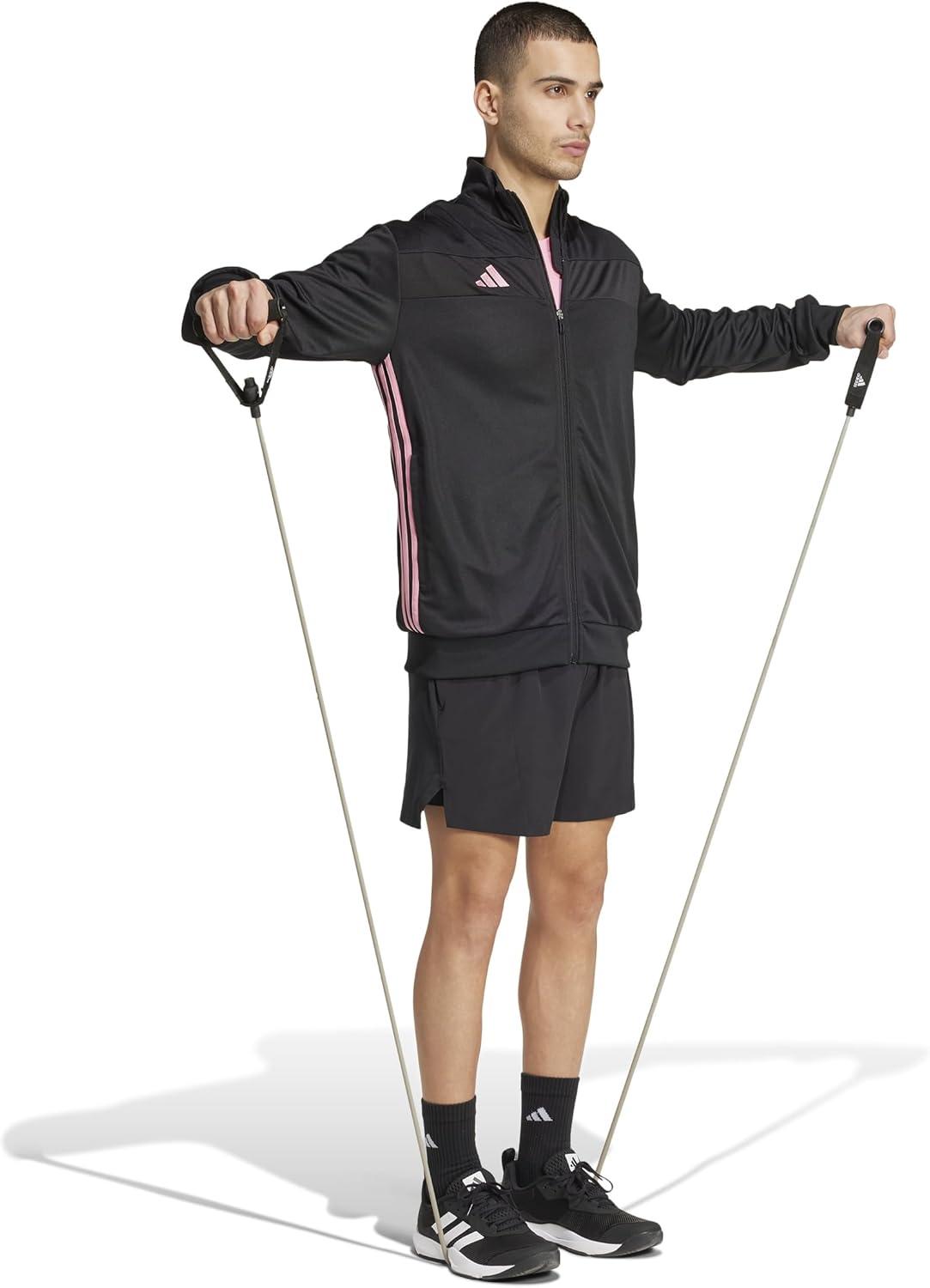 image:imageadidas Mens Tiro 25 Essentials Training Track TopBlackEasy PinkWhite