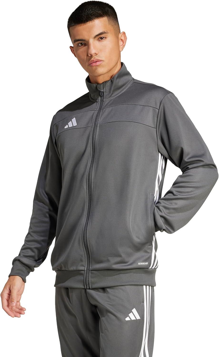 image:imageadidas Mens Tiro 25 Essentials Training Track TopGreyWhite