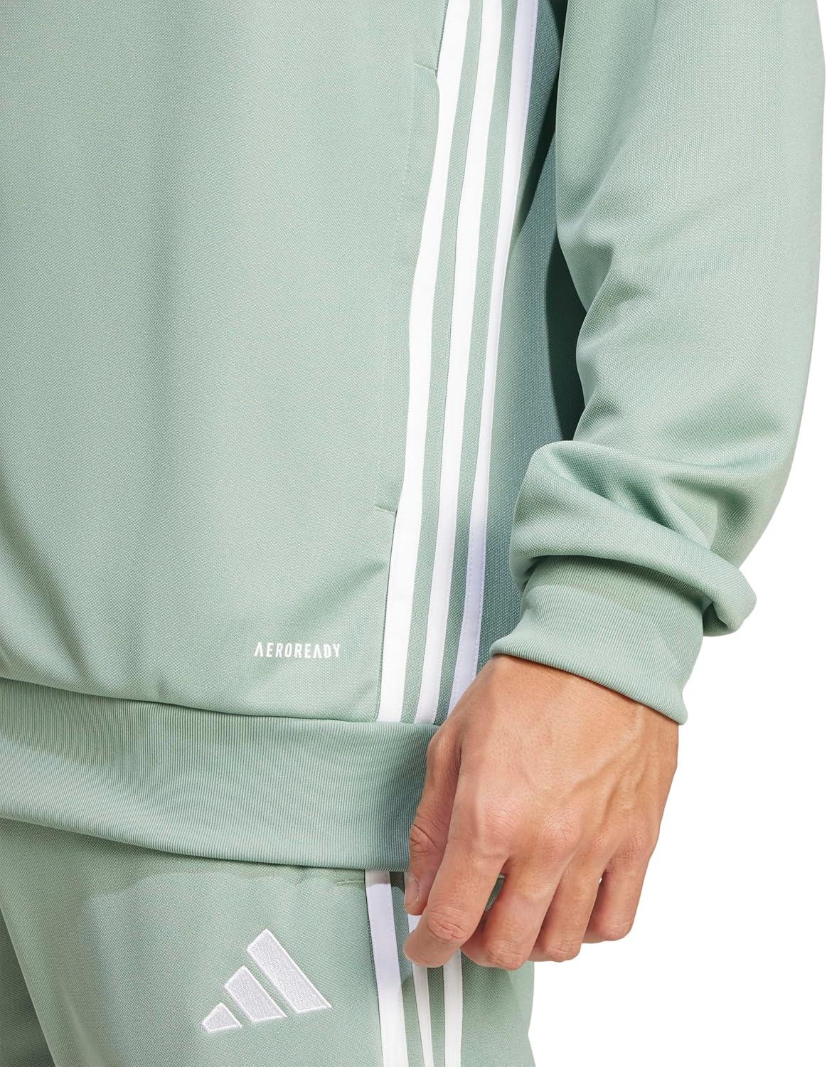 image:imageadidas Mens Tiro 25 Essentials Training Track TopSilver GreenWhite