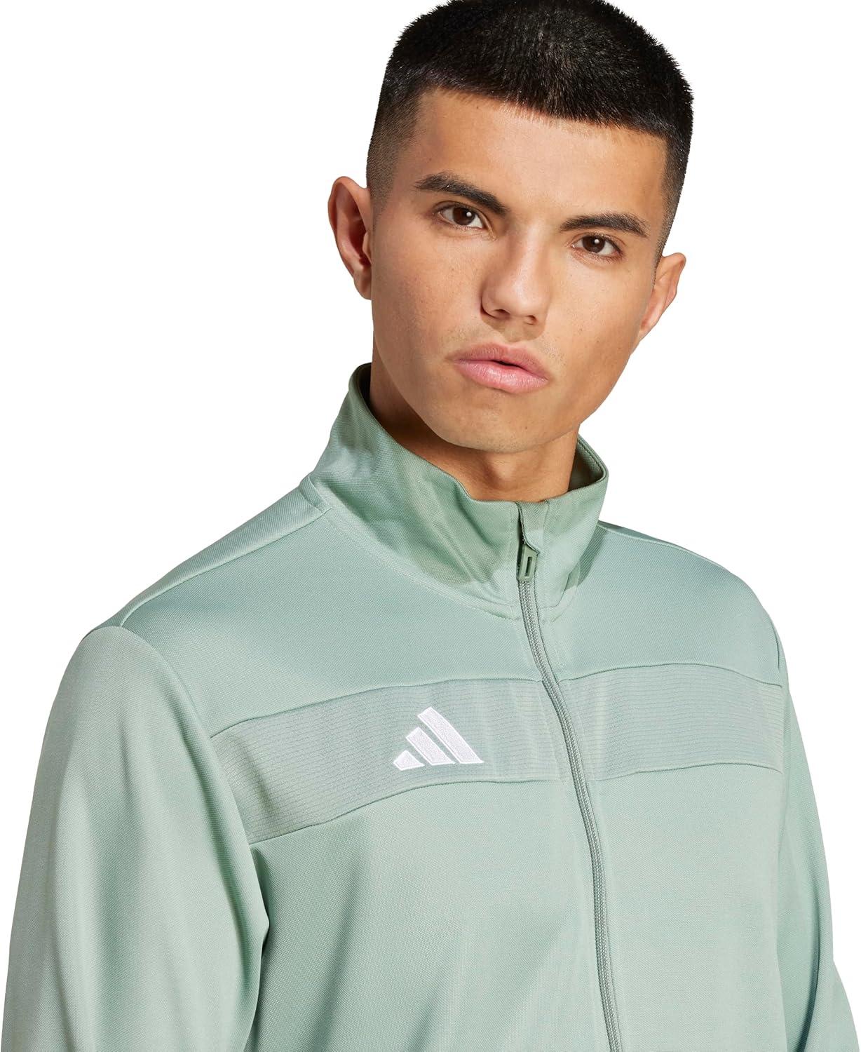 image:imageadidas Mens Tiro 25 Essentials Training Track TopSilver GreenWhite