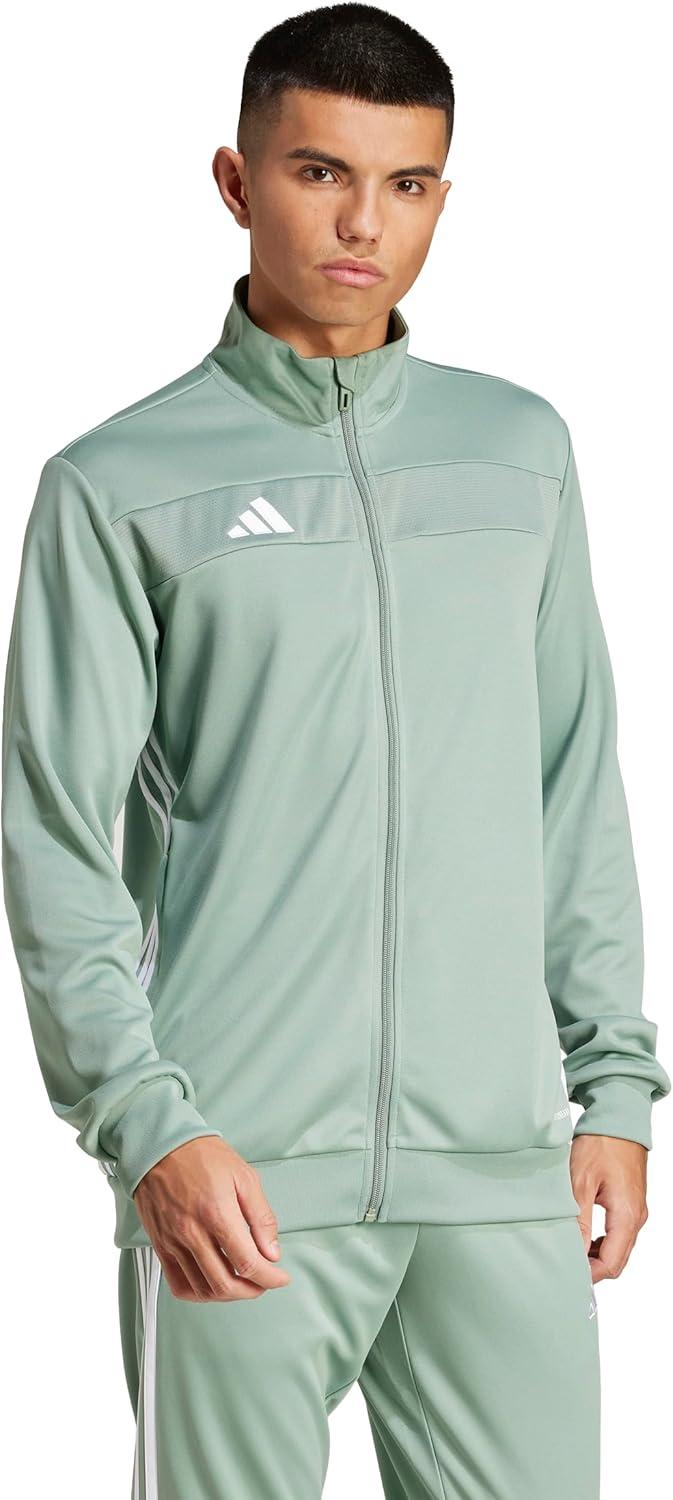 image:imageadidas Mens Tiro 25 Essentials Training Track TopSilver GreenWhite