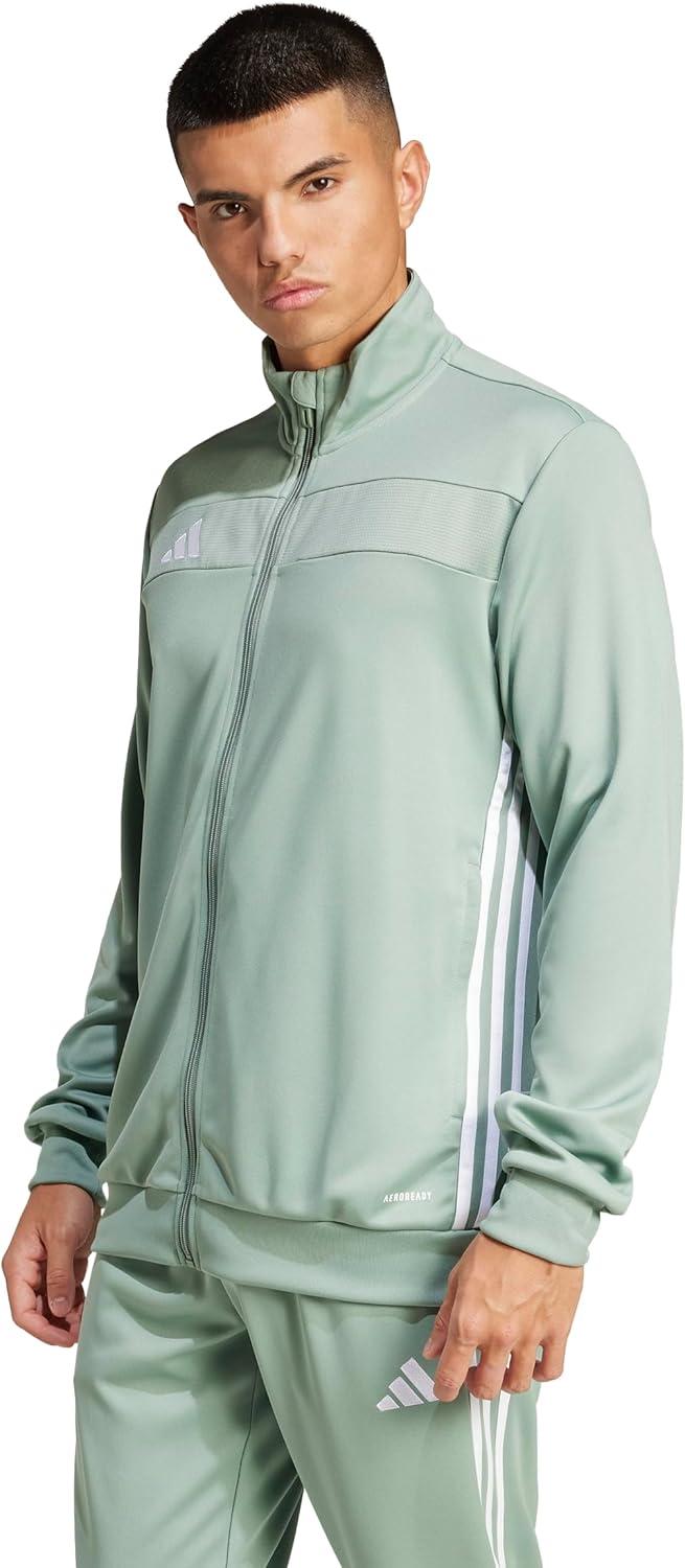 image:imageadidas Mens Tiro 25 Essentials Training Track TopSilver GreenWhite
