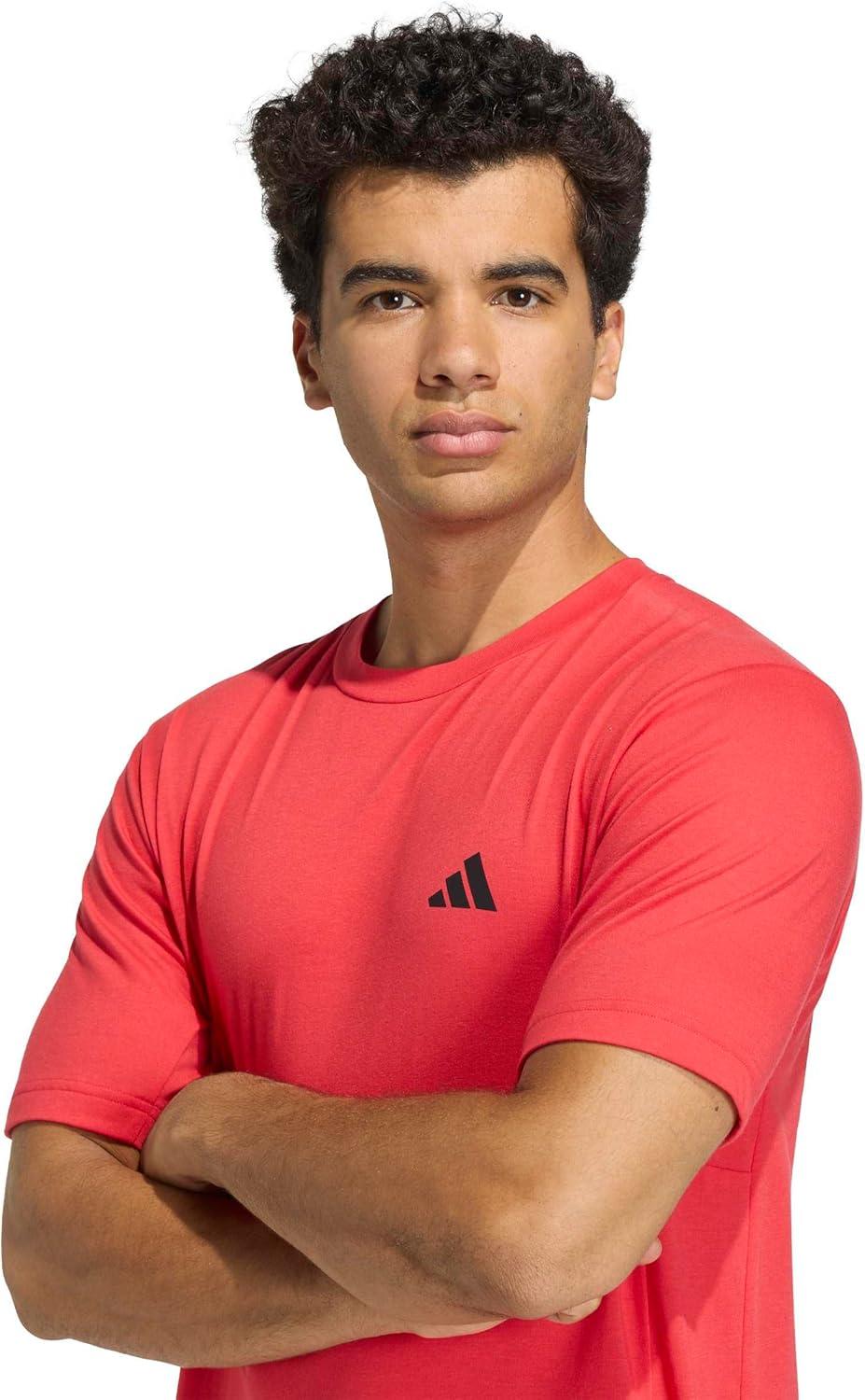 image:imageadidas Mens Workout Essentials Feel Ready TShirtPure Ruby