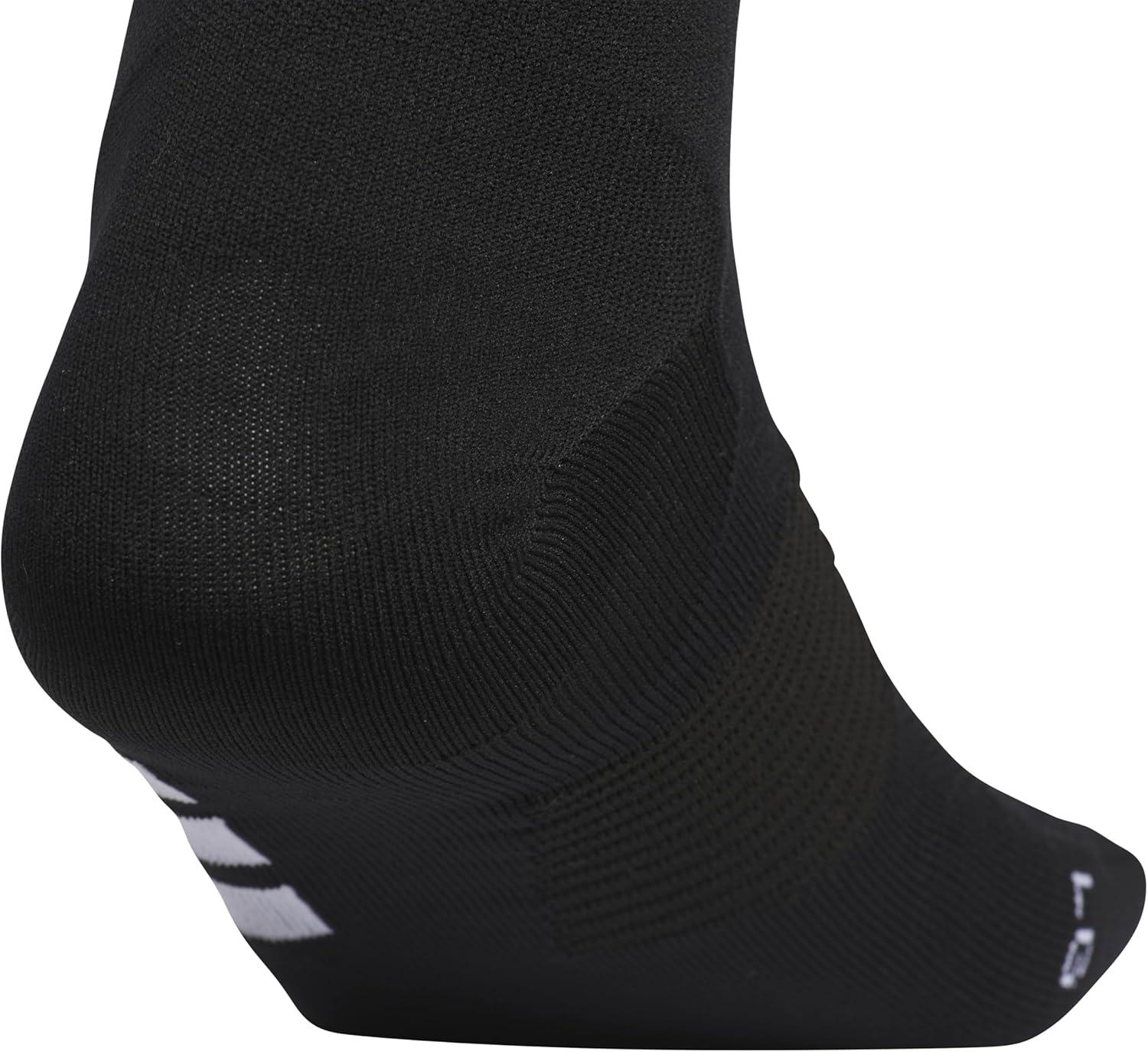 image:imageadidas Unisex Adizero Running Socks 1 Pair Performance amp TrainingBlackWhiteOverthecalf