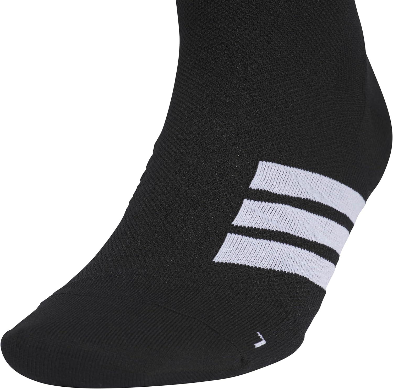 image:imageadidas Unisex Adizero Running Socks 1 Pair Performance amp TrainingBlackWhiteOverthecalf