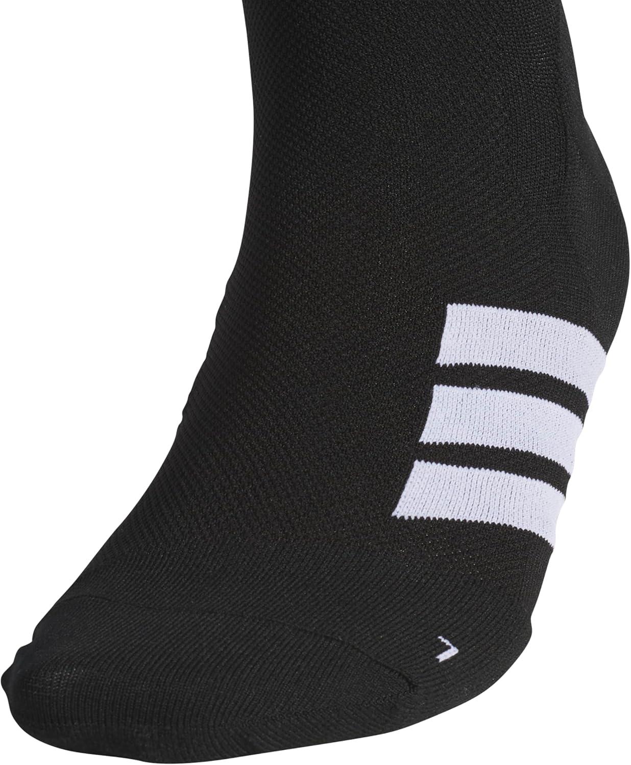 image:imageadidas Unisex Adizero Running Socks 1 Pair Performance amp TrainingBlackWhiteQuarter