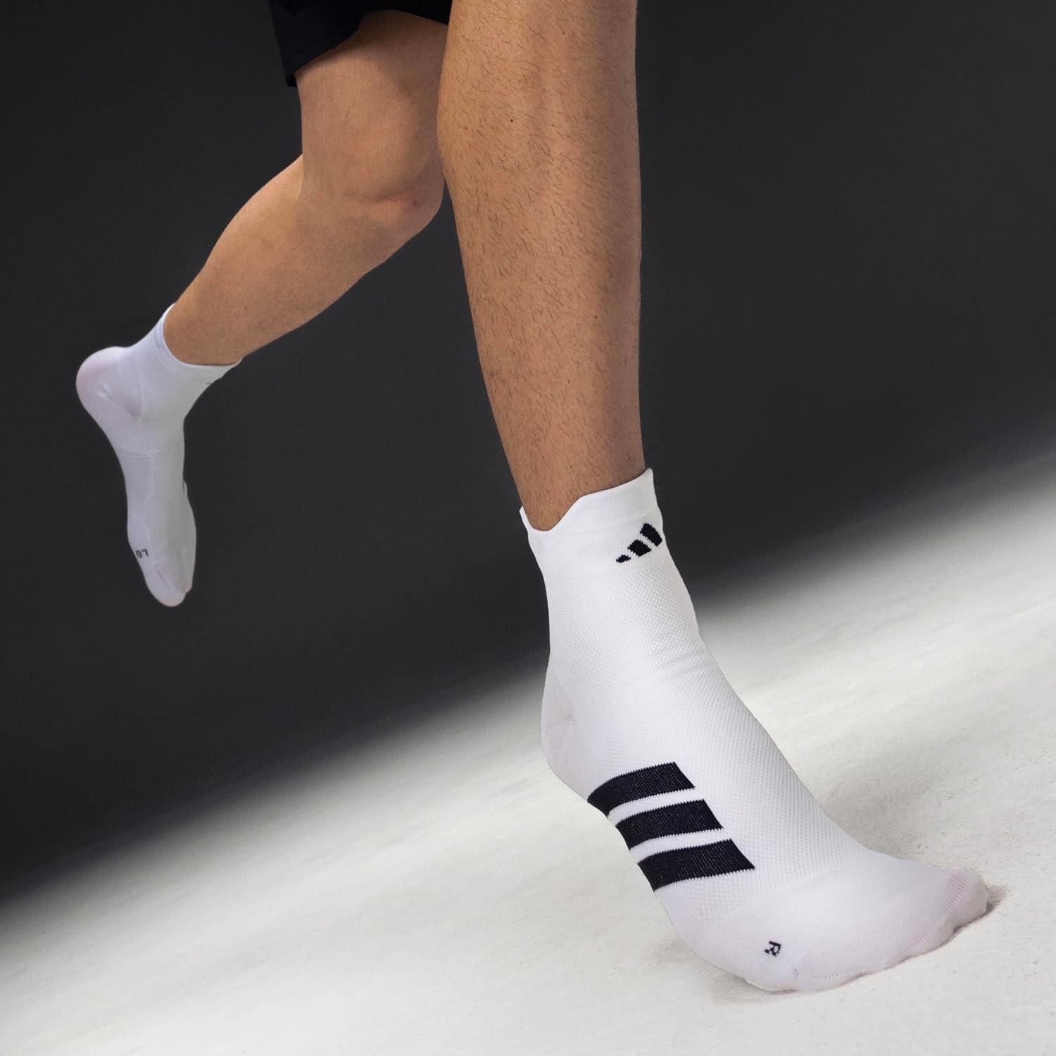 image:imageadidas Unisex Adizero Running Socks 1 Pair Performance amp TrainingLucid Cyan BlueWhiteBlackQuarter