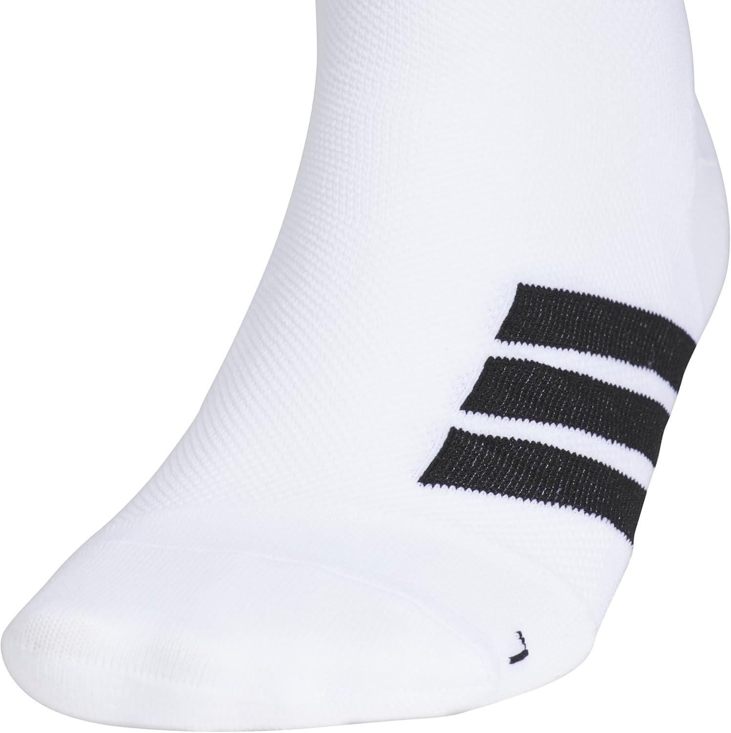 image:imageadidas Unisex Adizero Running Socks 1 Pair Performance amp TrainingWhiteBlackOverthecalf