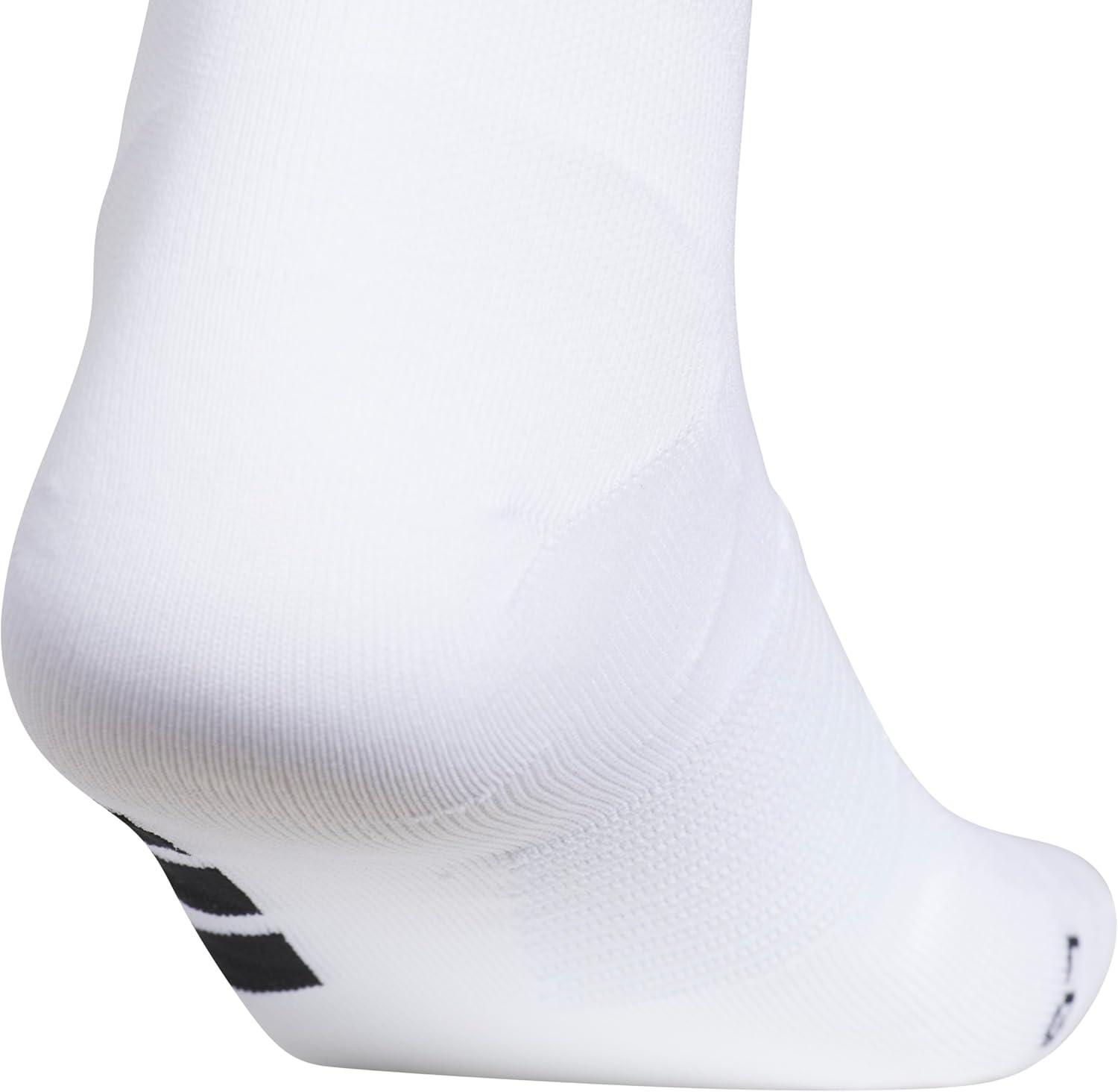 image:imageadidas Unisex Adizero Running Socks 1 Pair Performance amp TrainingWhiteBlackOverthecalf