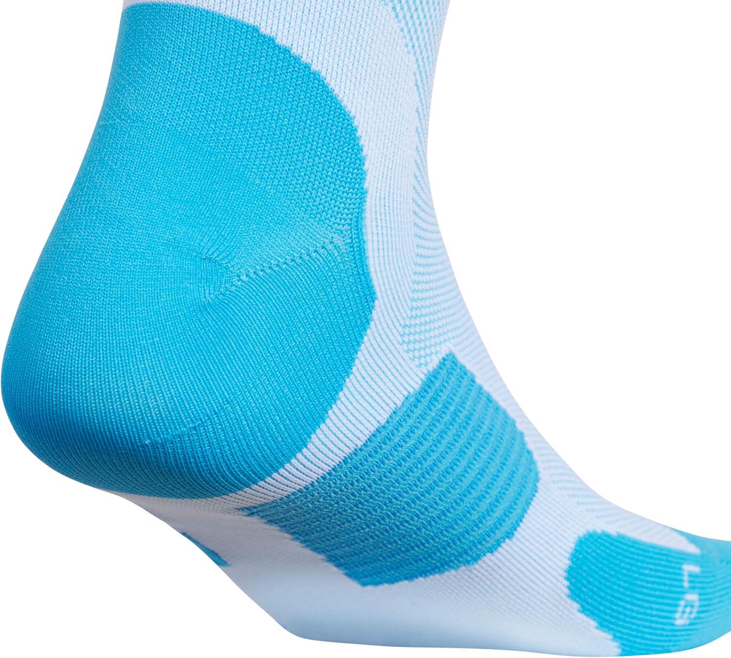 image:imageadidas Unisex Adizero Running Socks 1 Pair Performance amp TrainingWhiteLucid AquamarineCrew