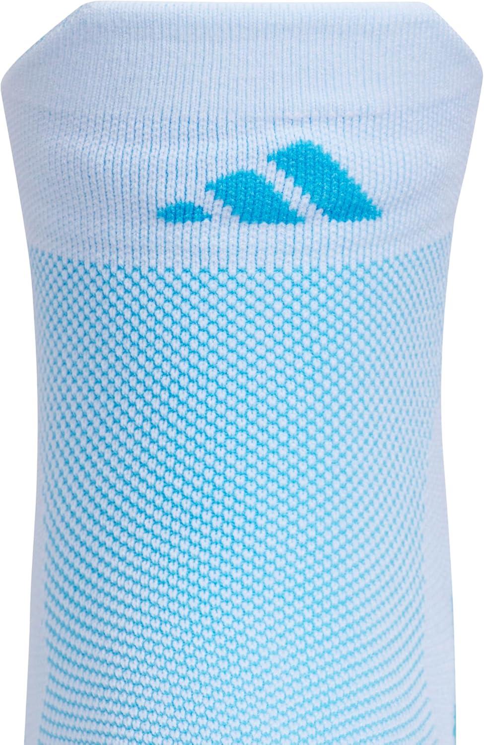 image:imageadidas Unisex Adizero Running Socks 1 Pair Performance amp TrainingWhiteLucid AquamarineQuarter