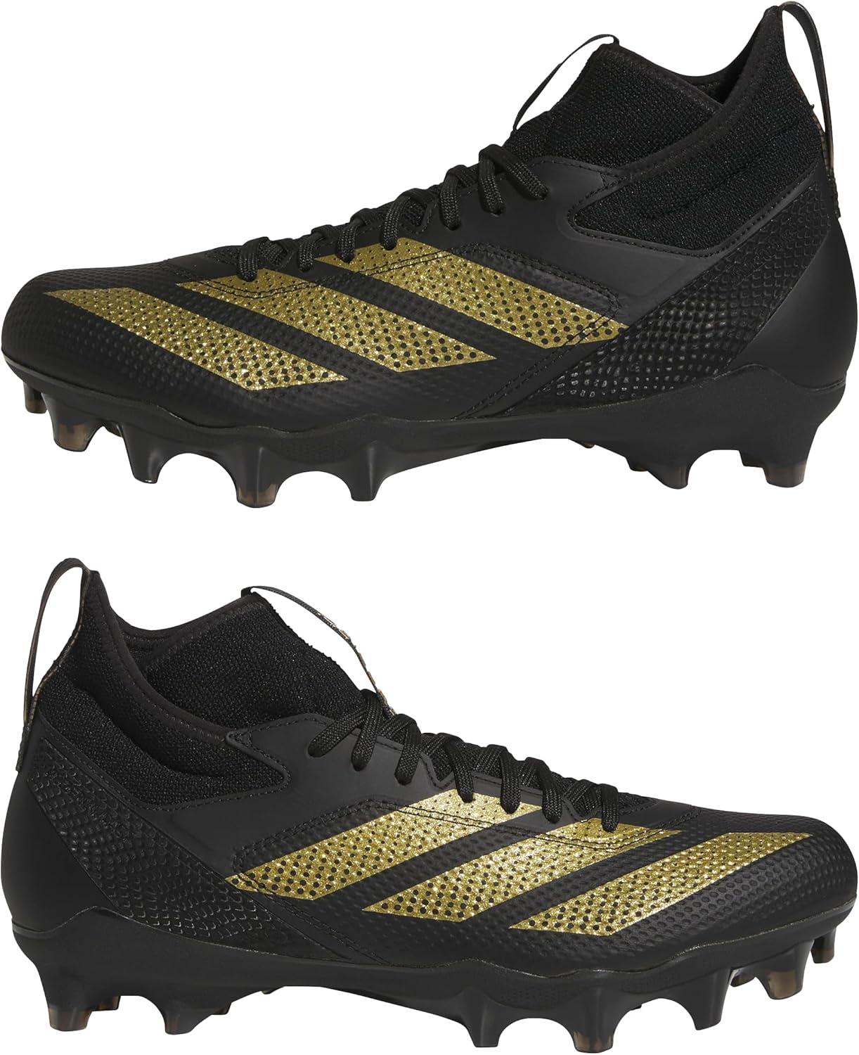 image:imageadidas Unisex Adult Adizero Impact American Football ShoesBlackGold MetallicBlack
