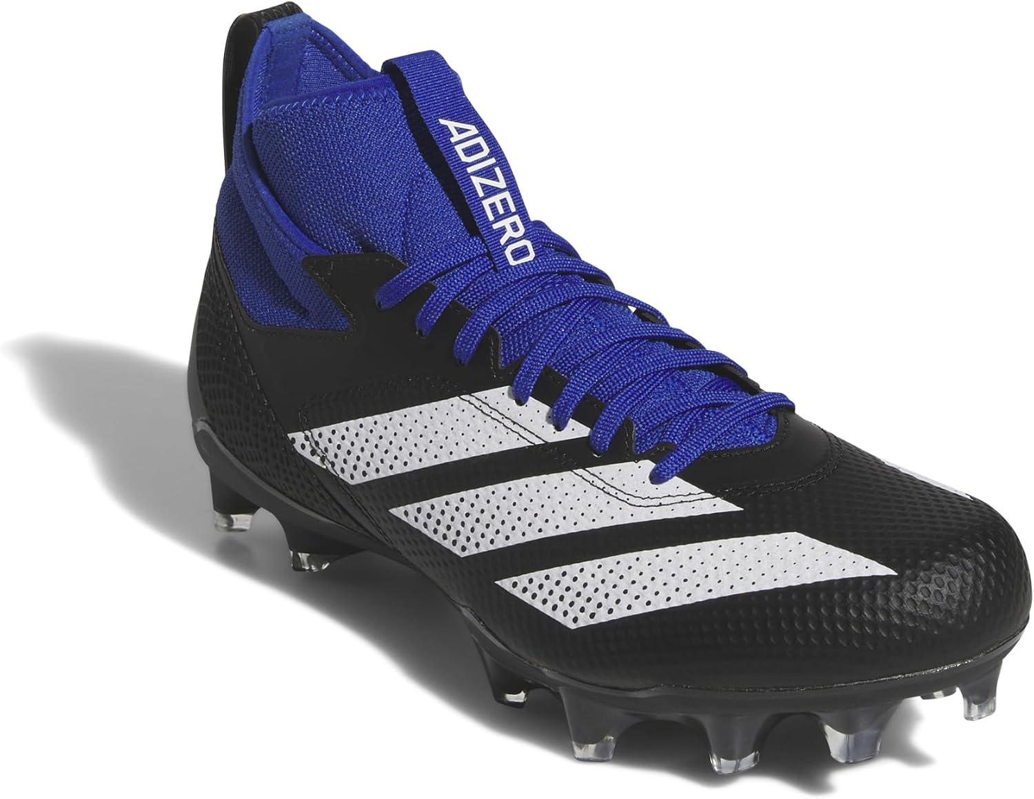 image:imageadidas Unisex Adult Adizero Impact American Football ShoesBlackWhiteTeam Royal Blue