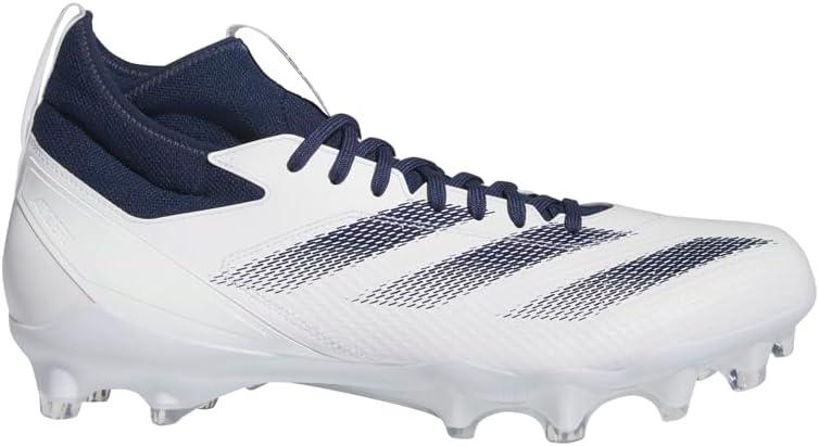 image:imageadidas Unisex Adult Adizero Impact American Football ShoesWhiteTeam Navy BlueWhite