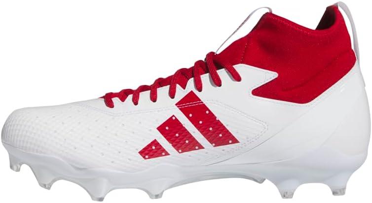image:imageadidas Unisex Adult Adizero Impact American Football ShoesWhiteTeam Power RedWhite
