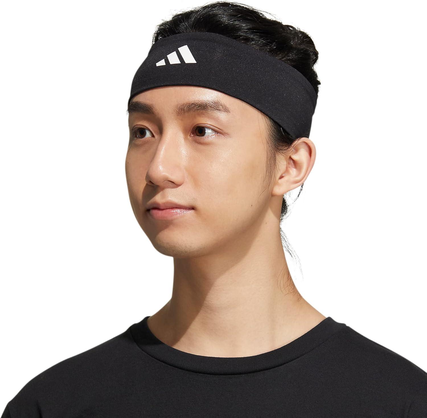 image:imageadidas Unisex Alphaskin Headband Performance Workout Ear amp Sweat Band3BlackWhite