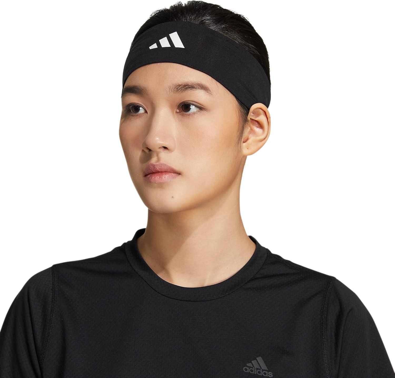 image:imageadidas Unisex Alphaskin Headband Performance Workout Ear amp Sweat Band3BlackWhite