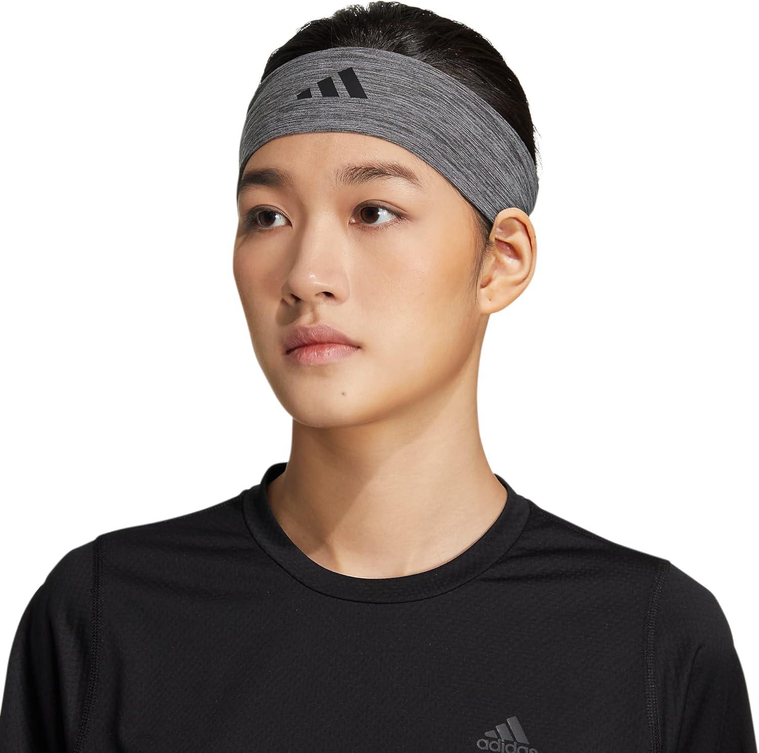 image:imageadidas Unisex Alphaskin Headband Performance Workout Ear amp Sweat Band3PlusHeather GreyBlack