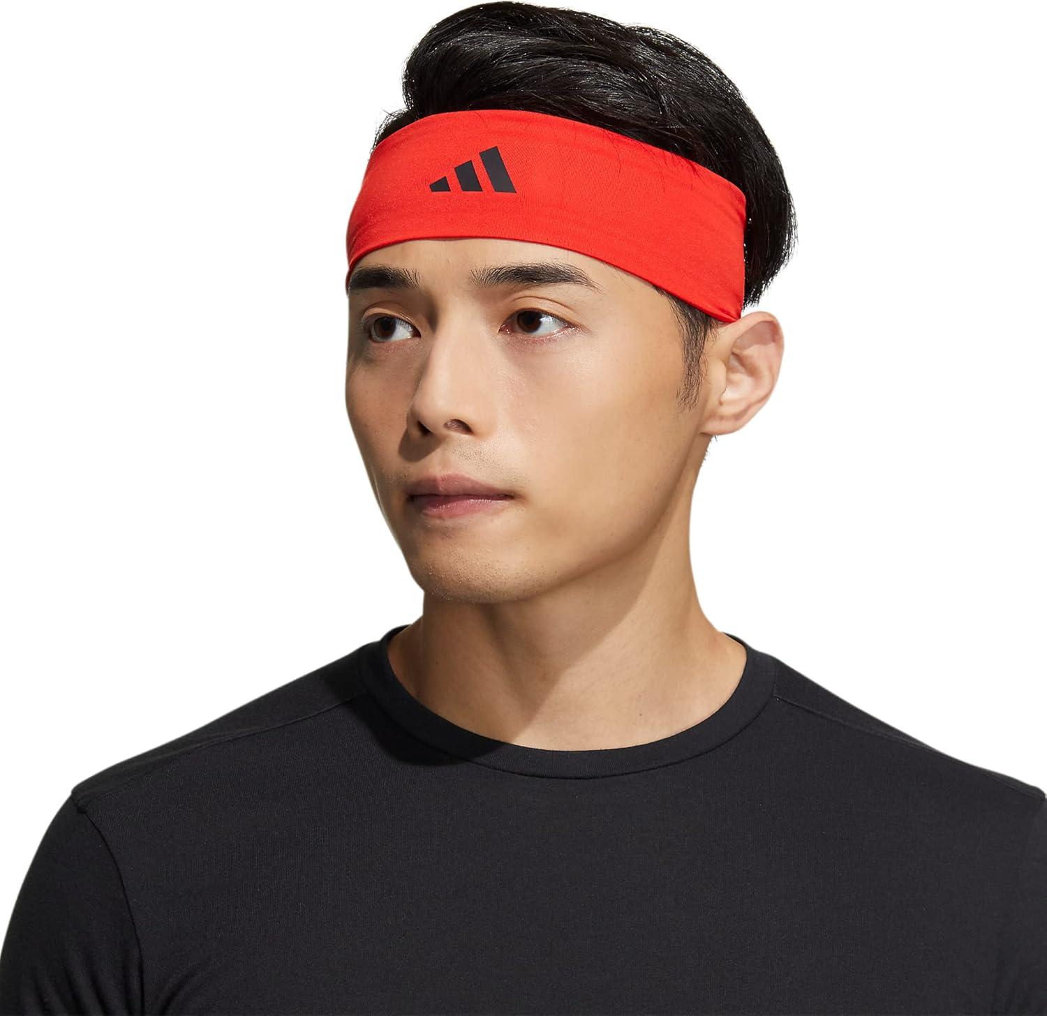 image:imageadidas Unisex Alphaskin Headband Performance Workout Ear amp Sweat Band3RedBlack