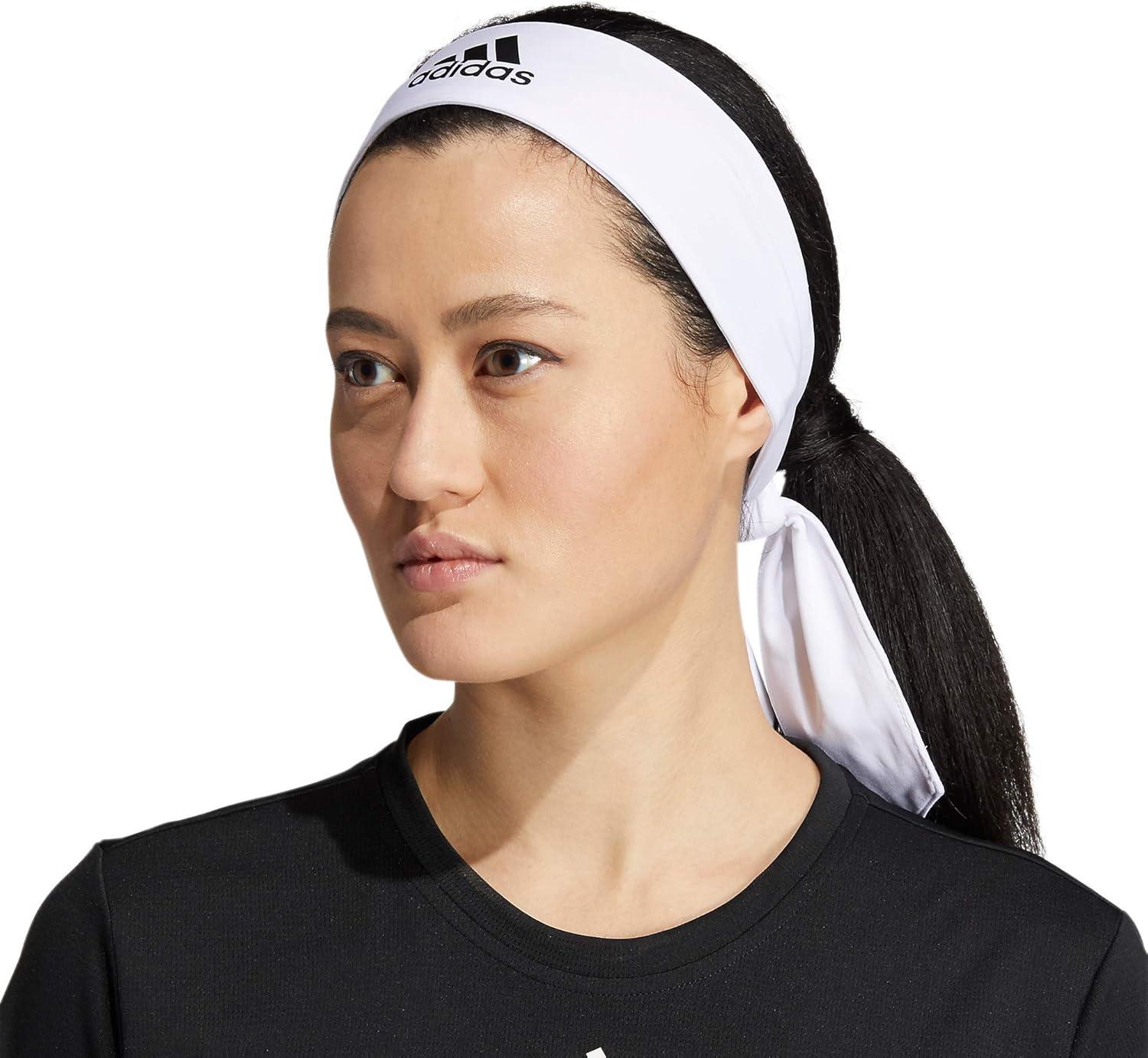 image:imageadidas Unisex Alphaskin Headband Performance Workout Ear amp Sweat BandTie1WhiteBlack