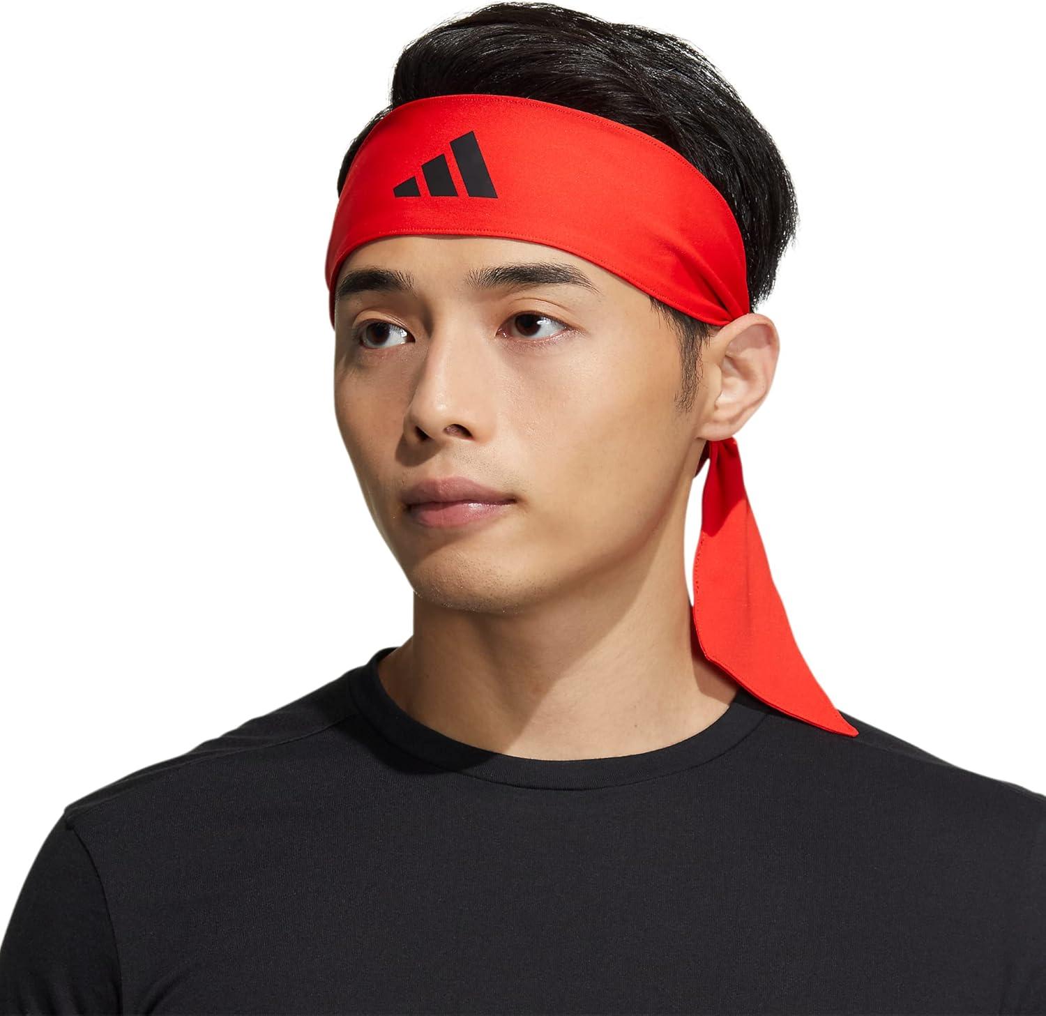 image:imageadidas Unisex Alphaskin Headband Performance Workout Ear amp Sweat BandTie2RedBlack