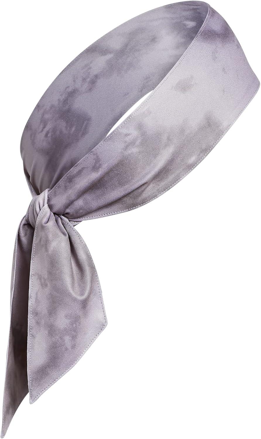 image:imageadidas Unisex Alphaskin Headband Performance Workout Ear amp Sweat BandTiePrintStone Wash GreyWhite