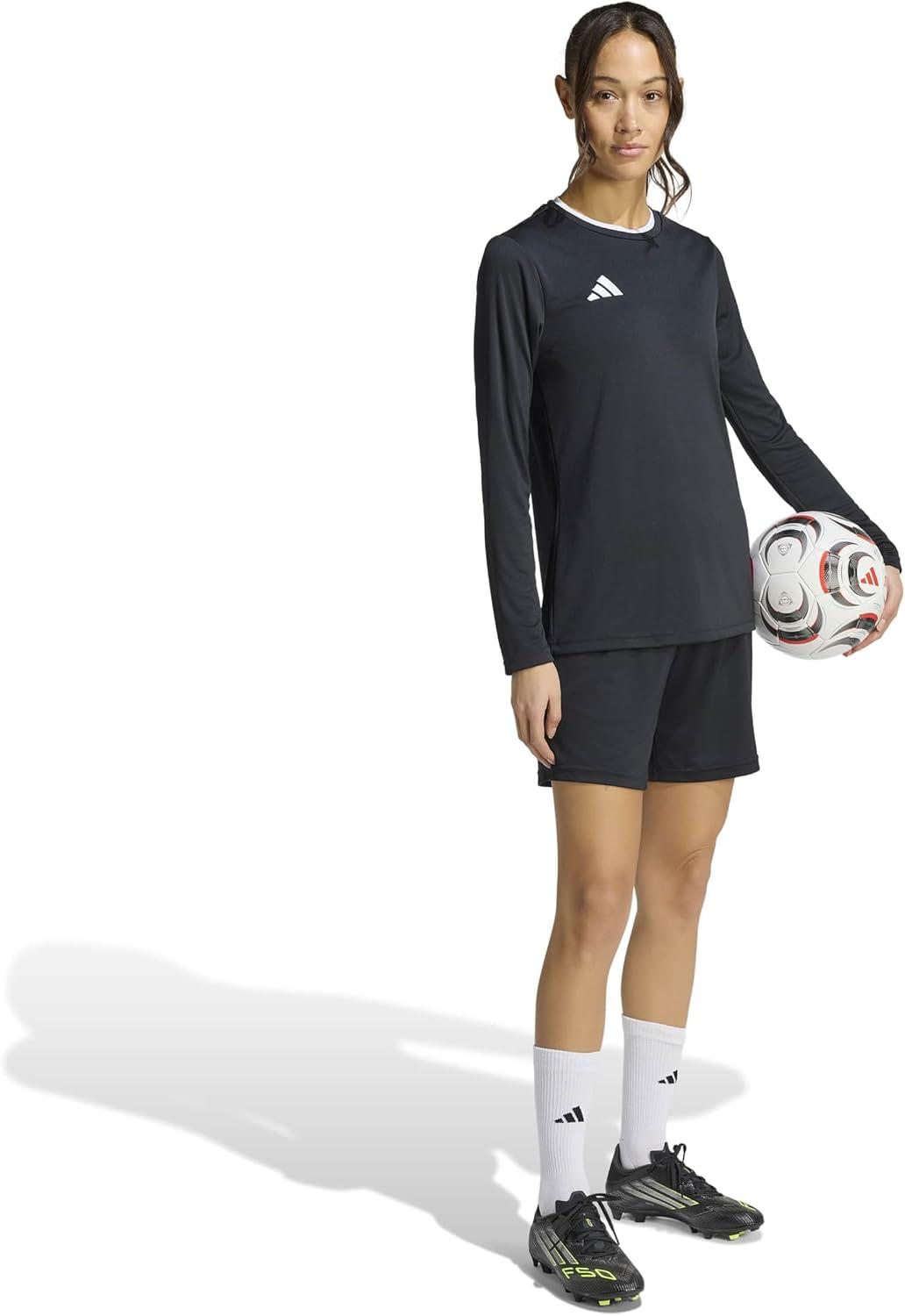 image:imageadidas Womens Entrada26 Long Sleeve Jersey WomenBlackWhite
