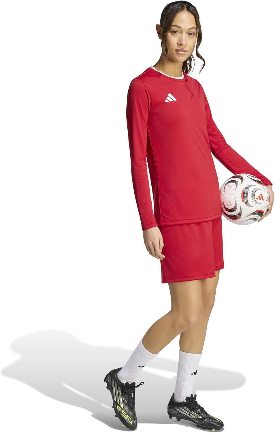 image:imageadidas Womens Entrada26 Long Sleeve Jersey WomenTeam Power RedWhite