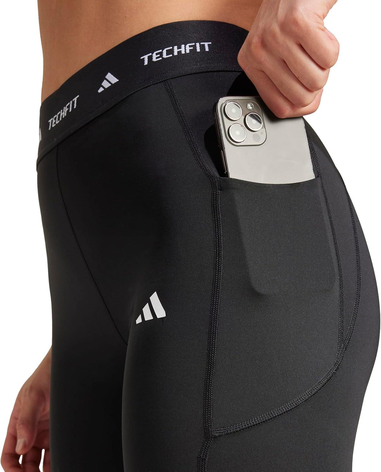 image:imageadidas Womens Techfit Stash Pocket FullLength LeggingsBlack