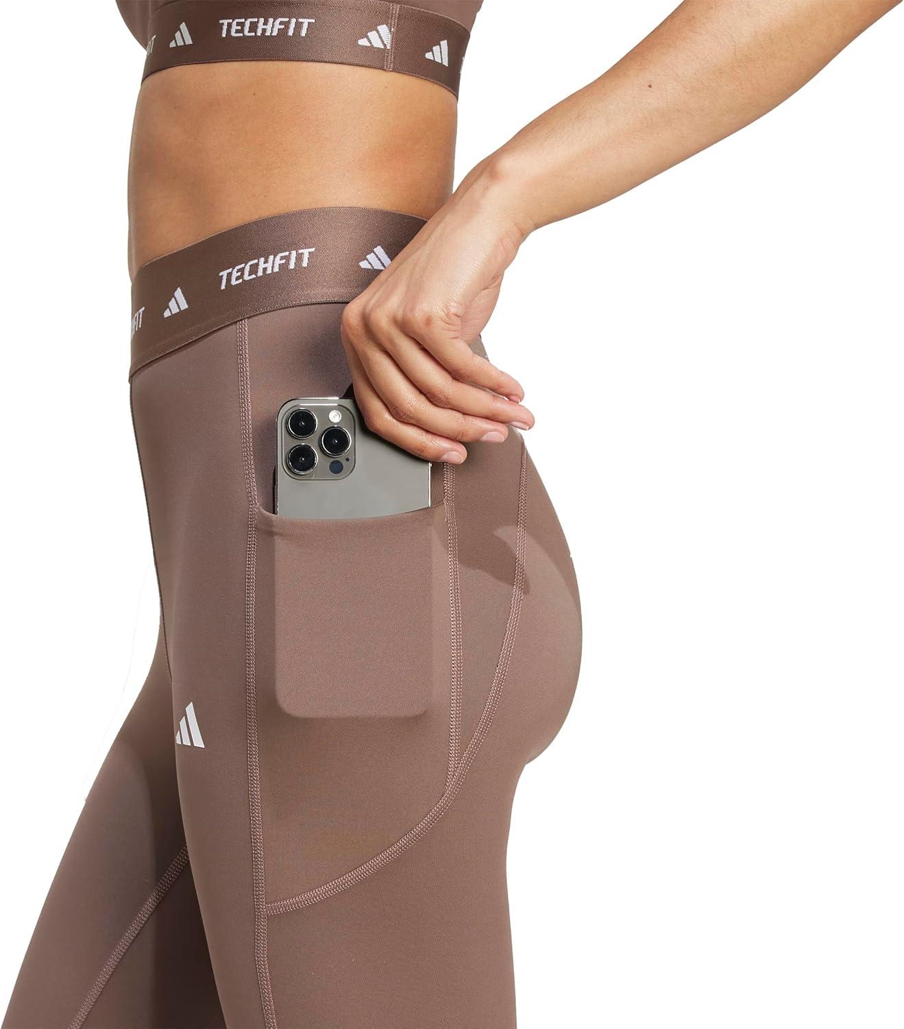 image:imageadidas Womens Techfit Stash Pocket FullLength LeggingsEarth Strata