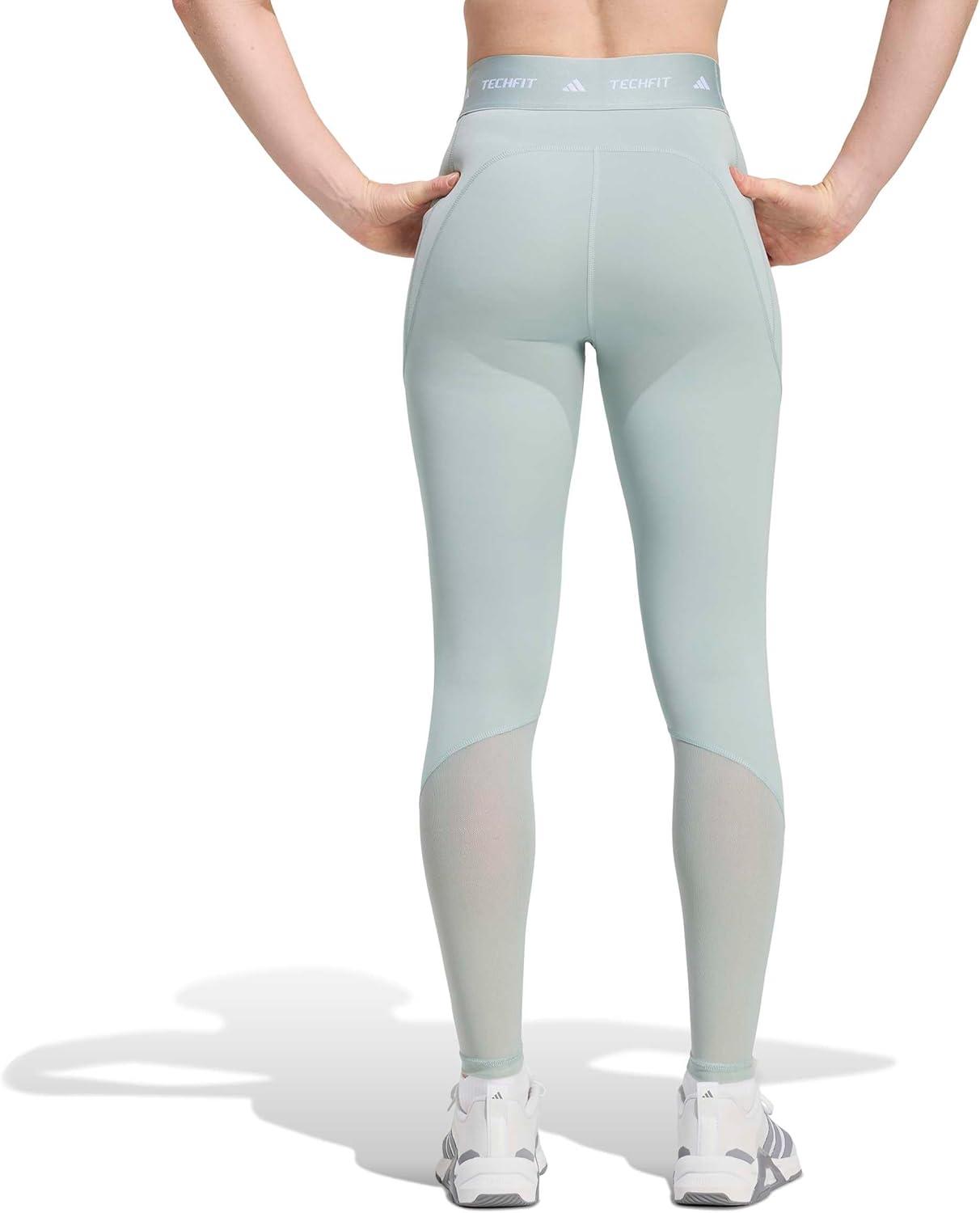 image:imageadidas Womens Techfit Stash Pocket FullLength LeggingsWonder Sage