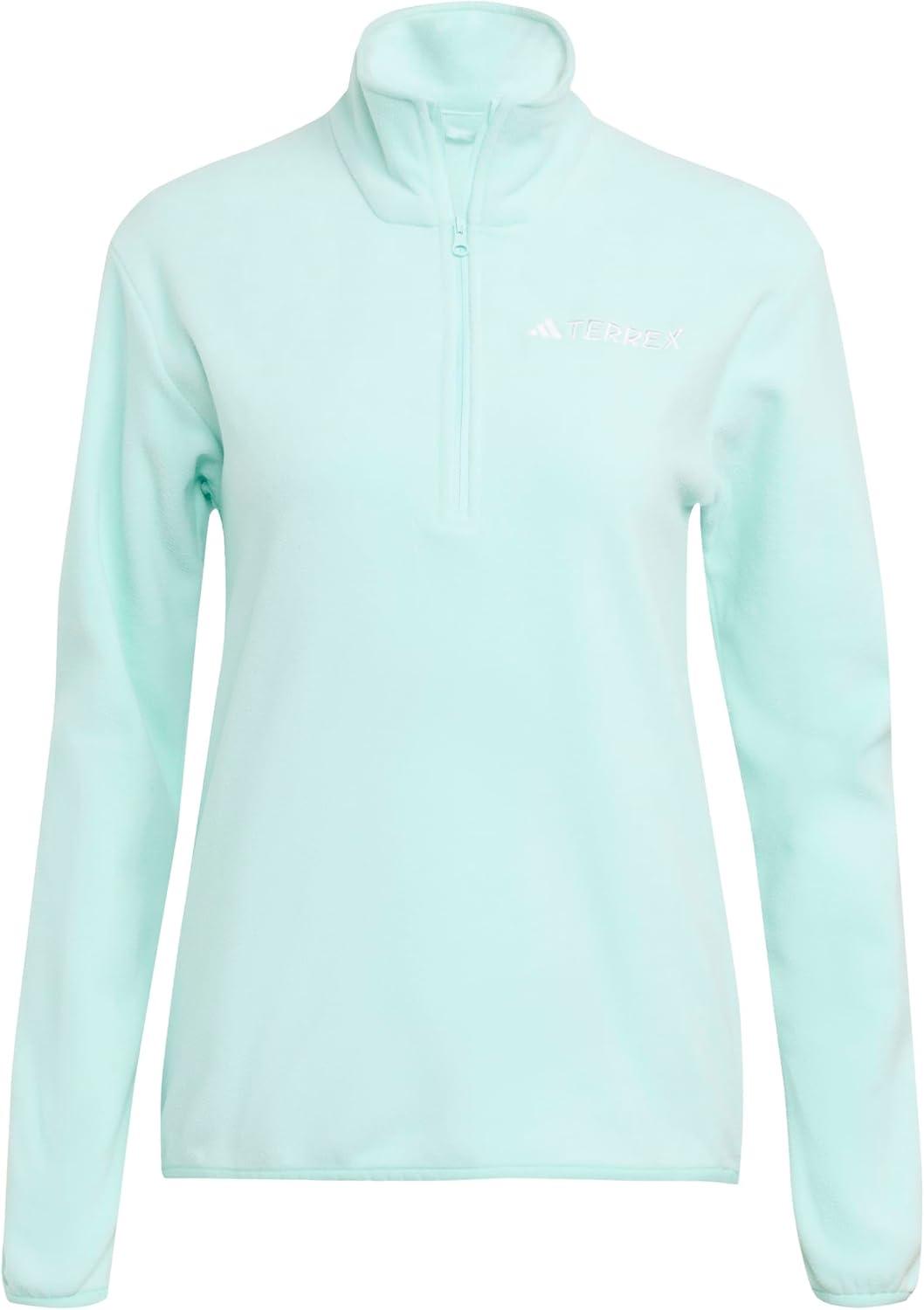 image:imageadidas Womens Terrex Multi Essentials Halfzip Fleece Hiking JacketSemi Flash Aqua