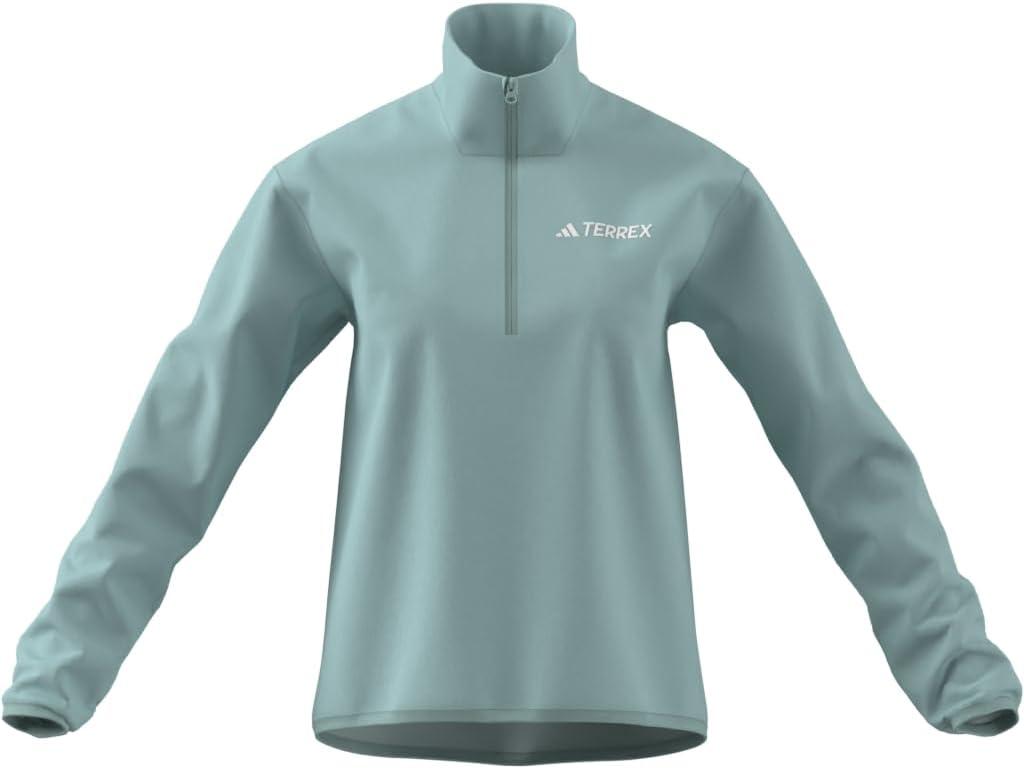 image:imageadidas Womens Terrex Multi Essentials Halfzip Fleece Hiking JacketSemi Flash Aqua