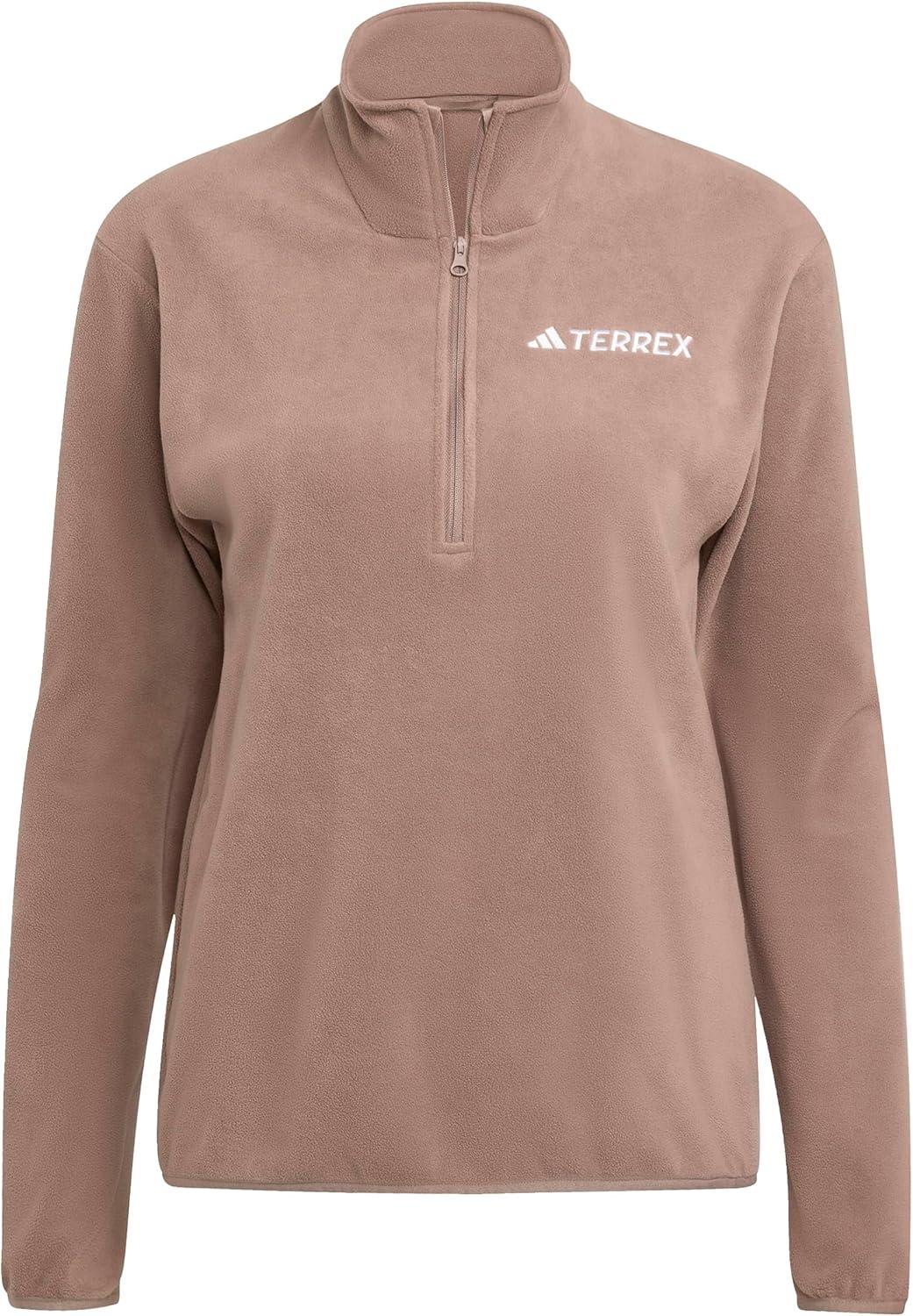image:imageadidas Womens Terrex Multi Essentials Halfzip Fleece Hiking JacketTrace Brown