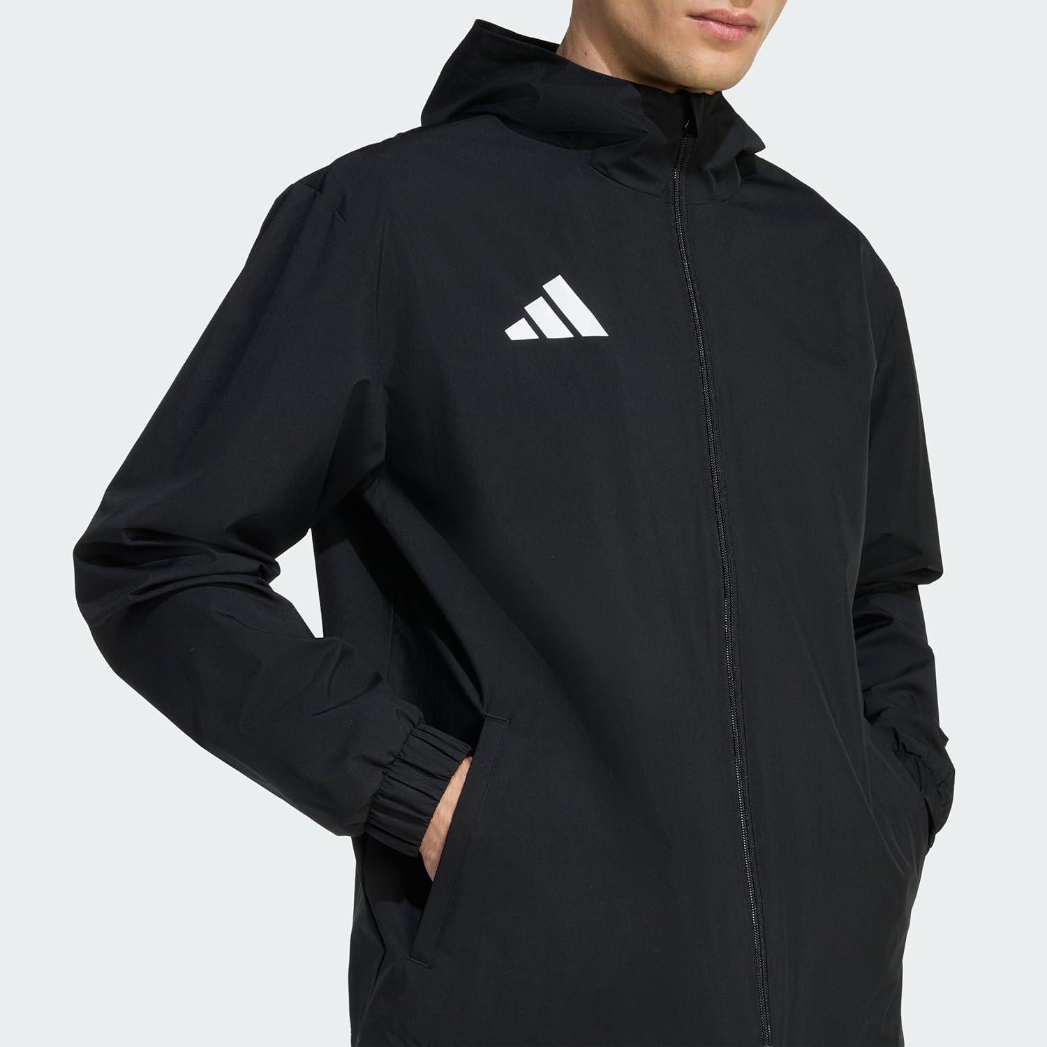 image:imageadidas mens Entrada 26 All Weather JacketBlackWhite