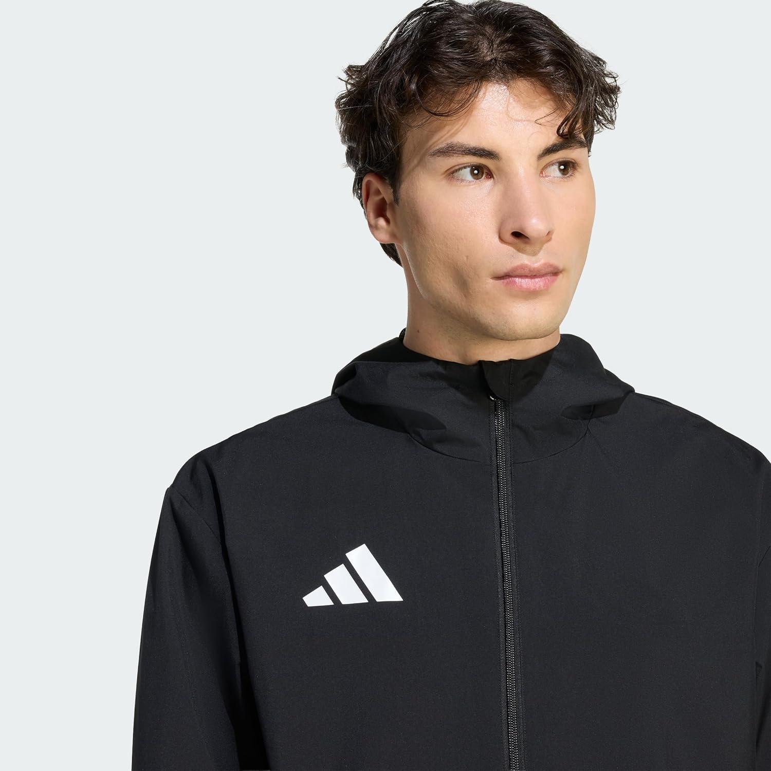 image:imageadidas mens Entrada 26 All Weather JacketBlackWhite