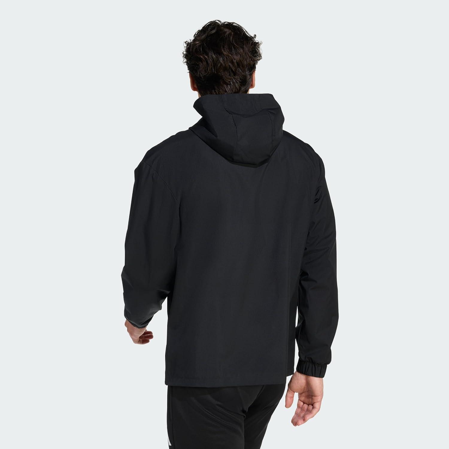 image:imageadidas mens Entrada 26 All Weather JacketBlackWhite