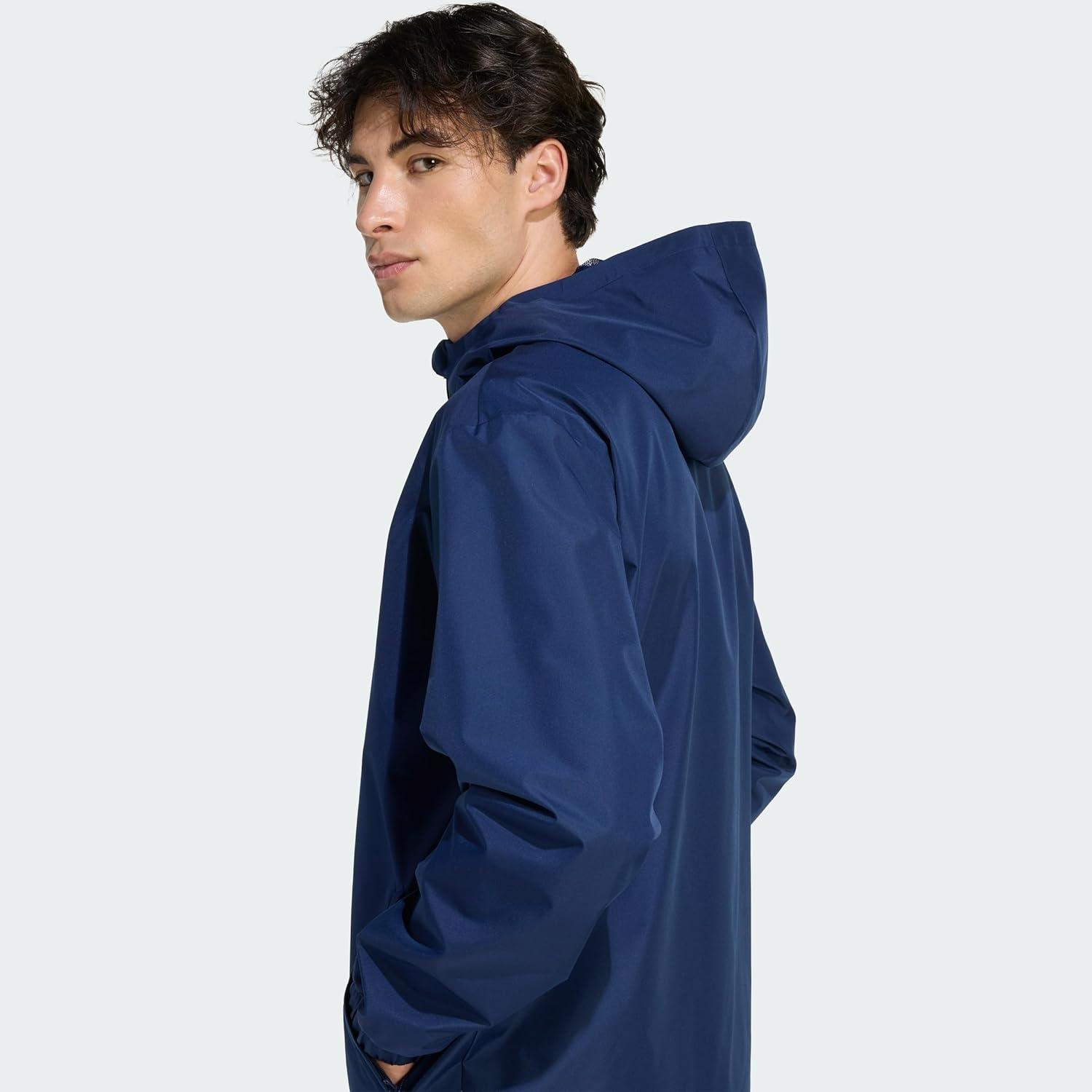 image:imageadidas mens Entrada 26 All Weather JacketTeam Navy BlueWhite