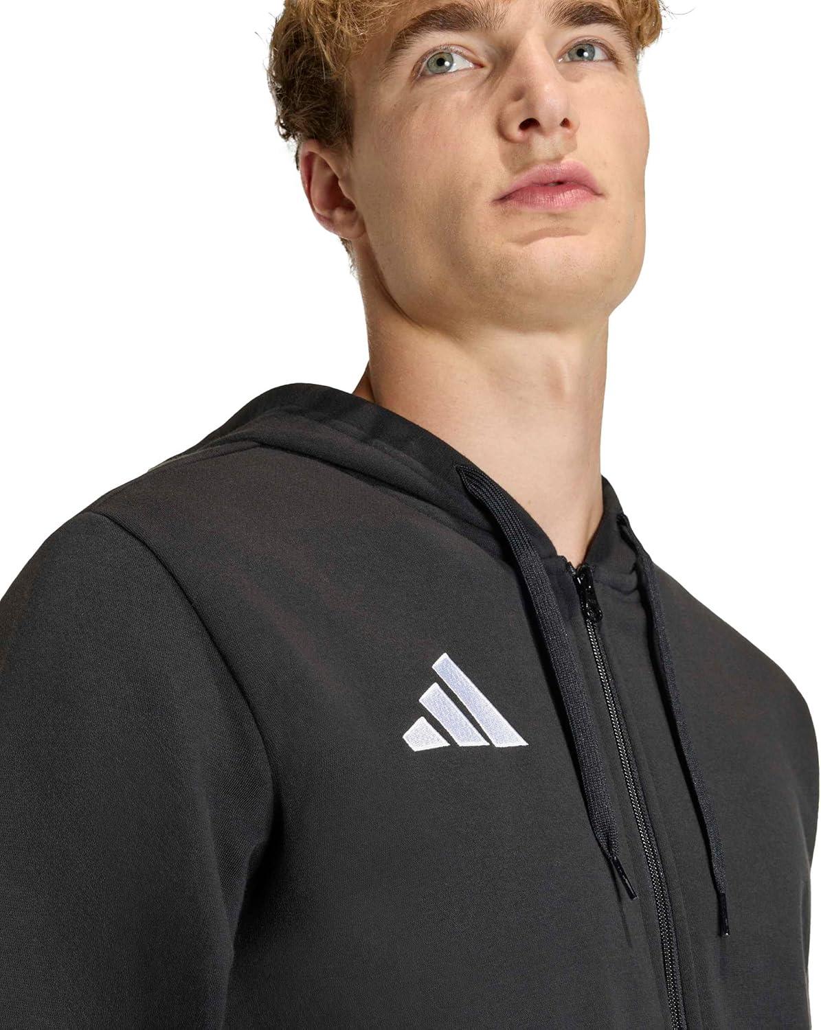 image:imageadidas mens Entrada 26 Fullzip HoodieBlackWhite