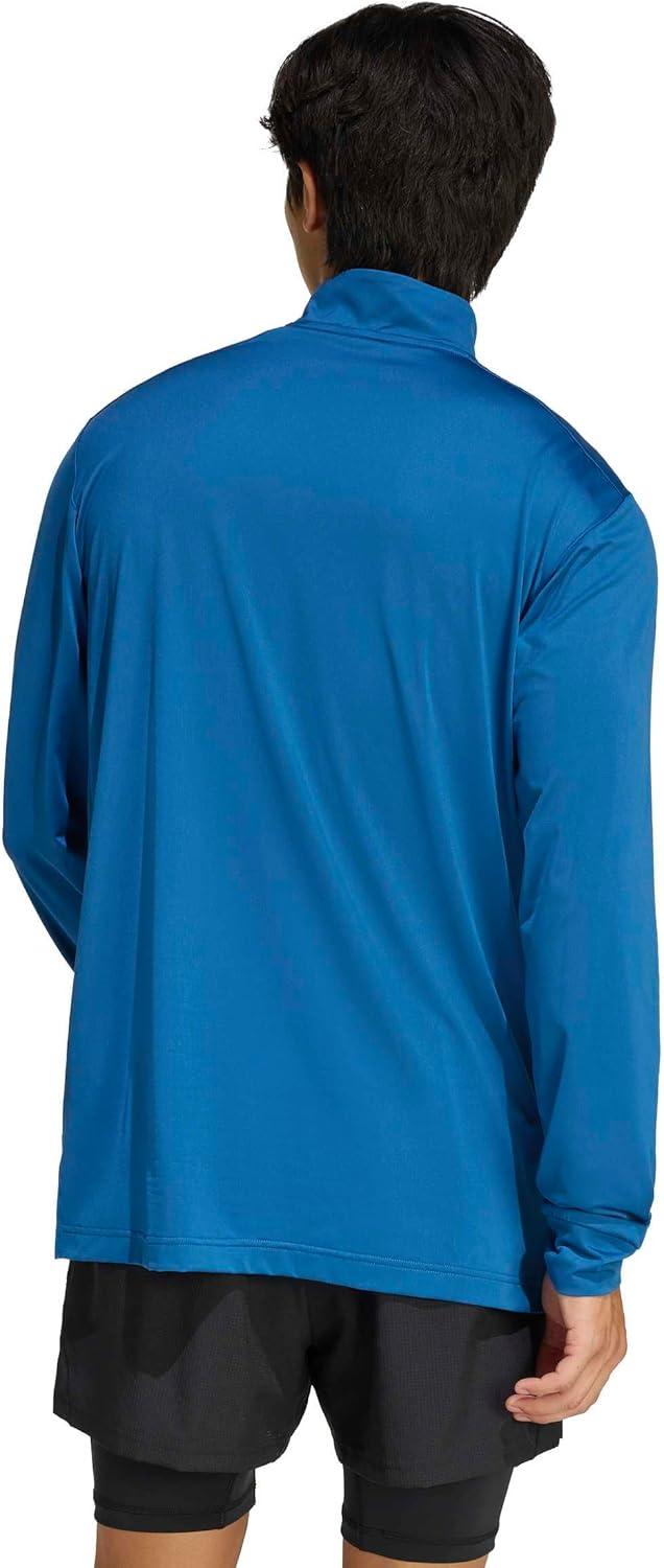 image:imageadidas mens Tech Essentials Workout Quarterzip SweatshirtDusky Petrol