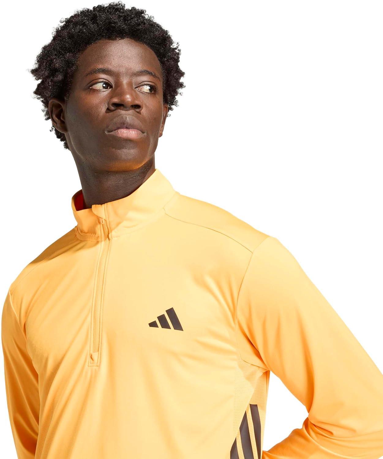 image:imageadidas mens Tech Essentials Workout Quarterzip SweatshirtLucid Tangerine