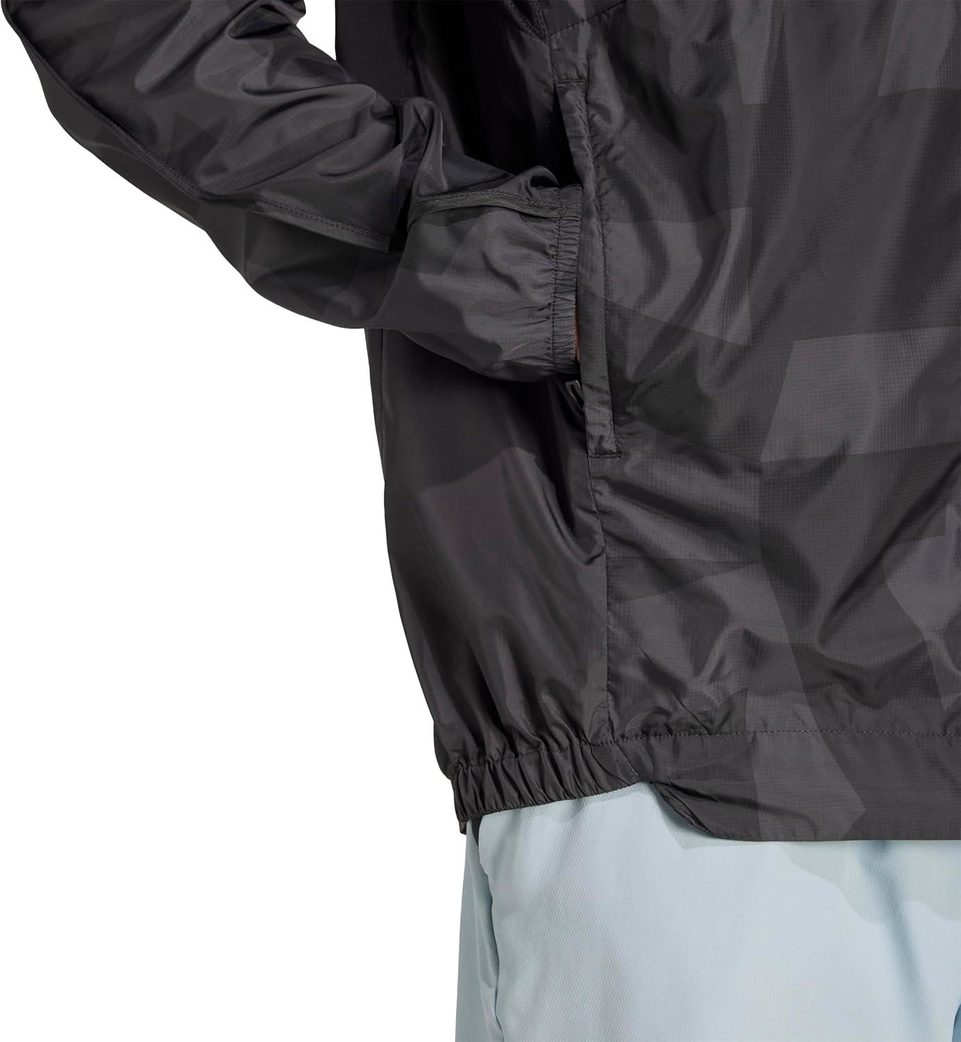 image:imageadidas mens Terrex Multi Printed Trail Running Wind JacketBlackCarbon